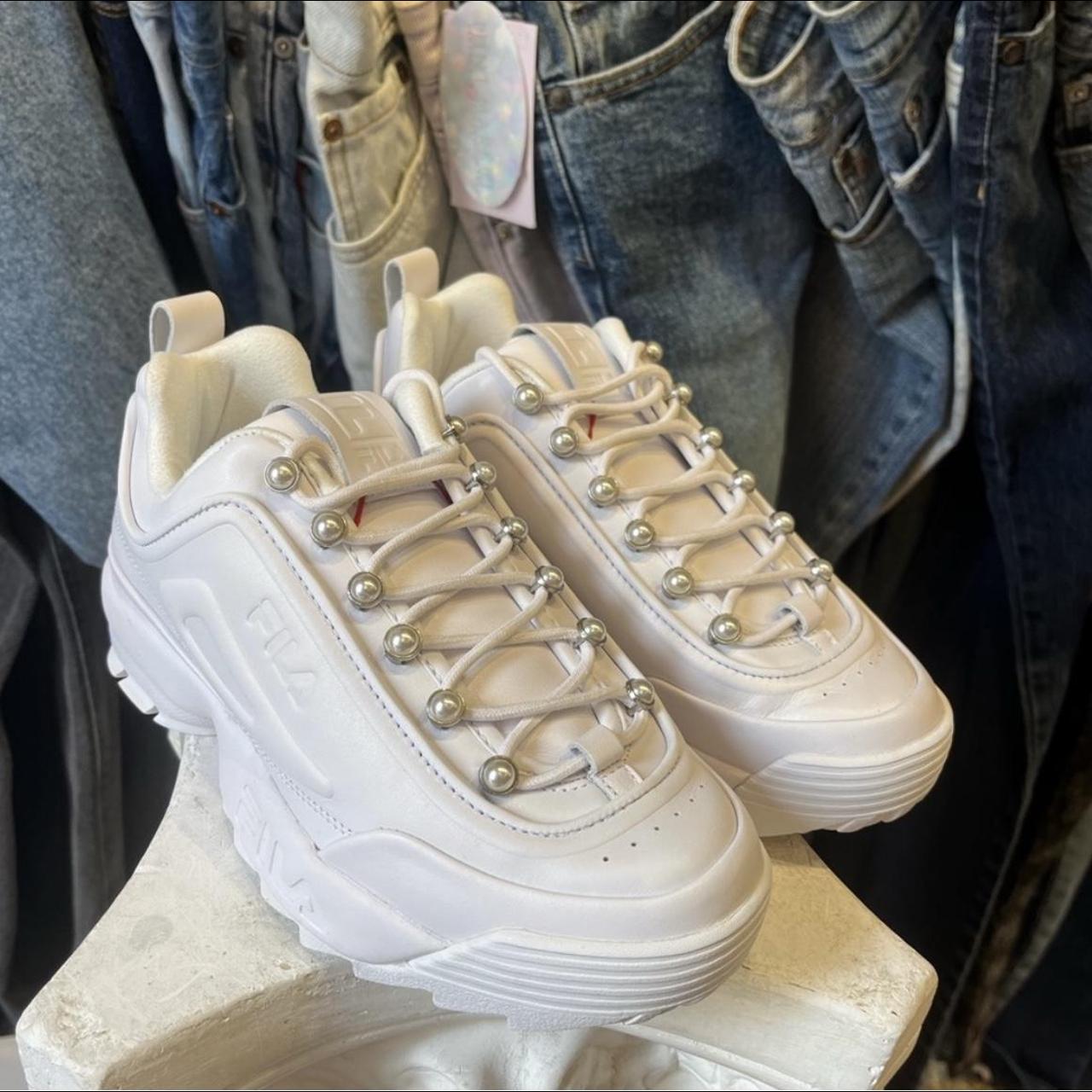 Fila chunky white clearance trainers