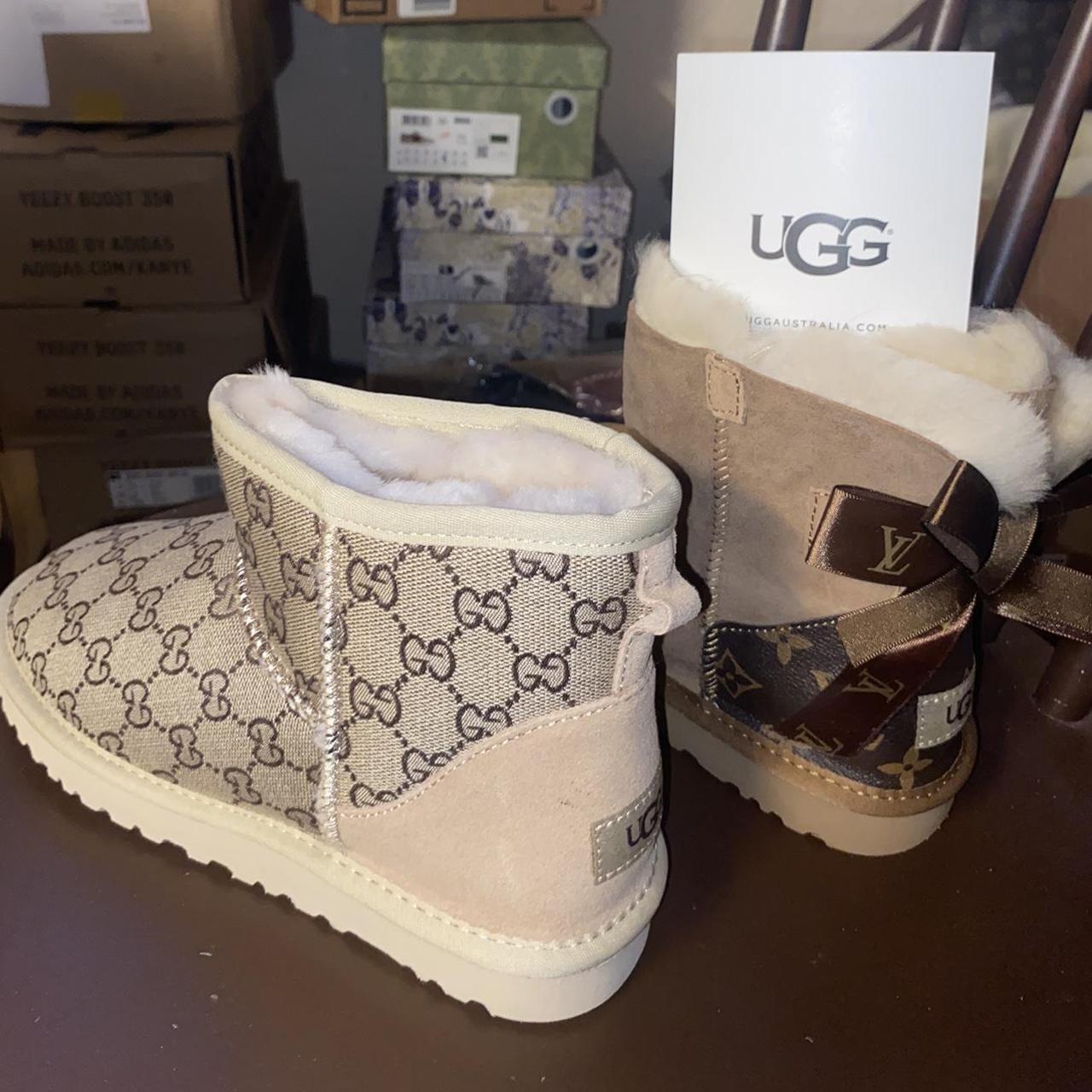 Designer Ugg Boots Louis Vuitton & Gucci Size 6.5... - Depop