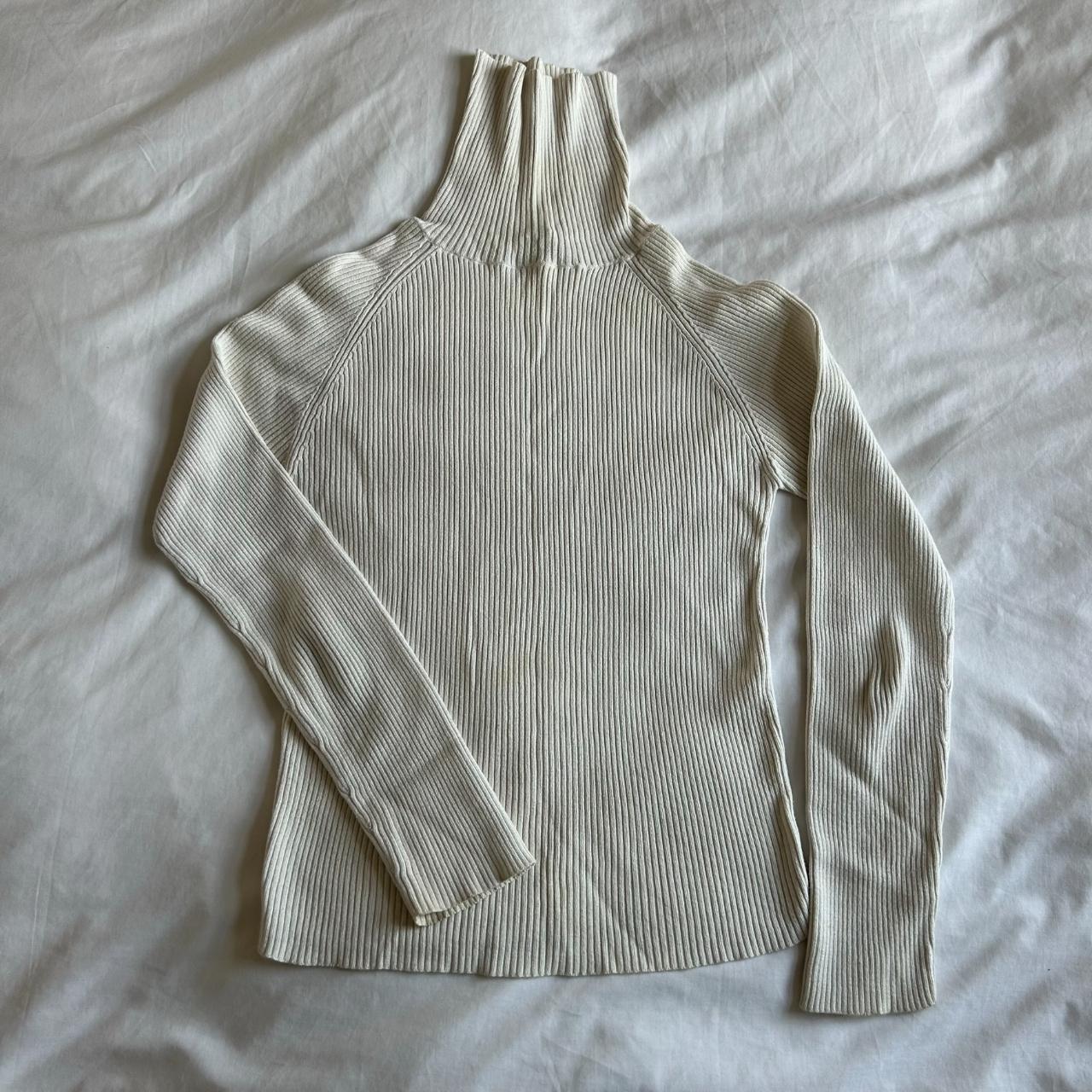 Sainsbury TU White Ribbed Long Sleeve Turtleneck... Depop