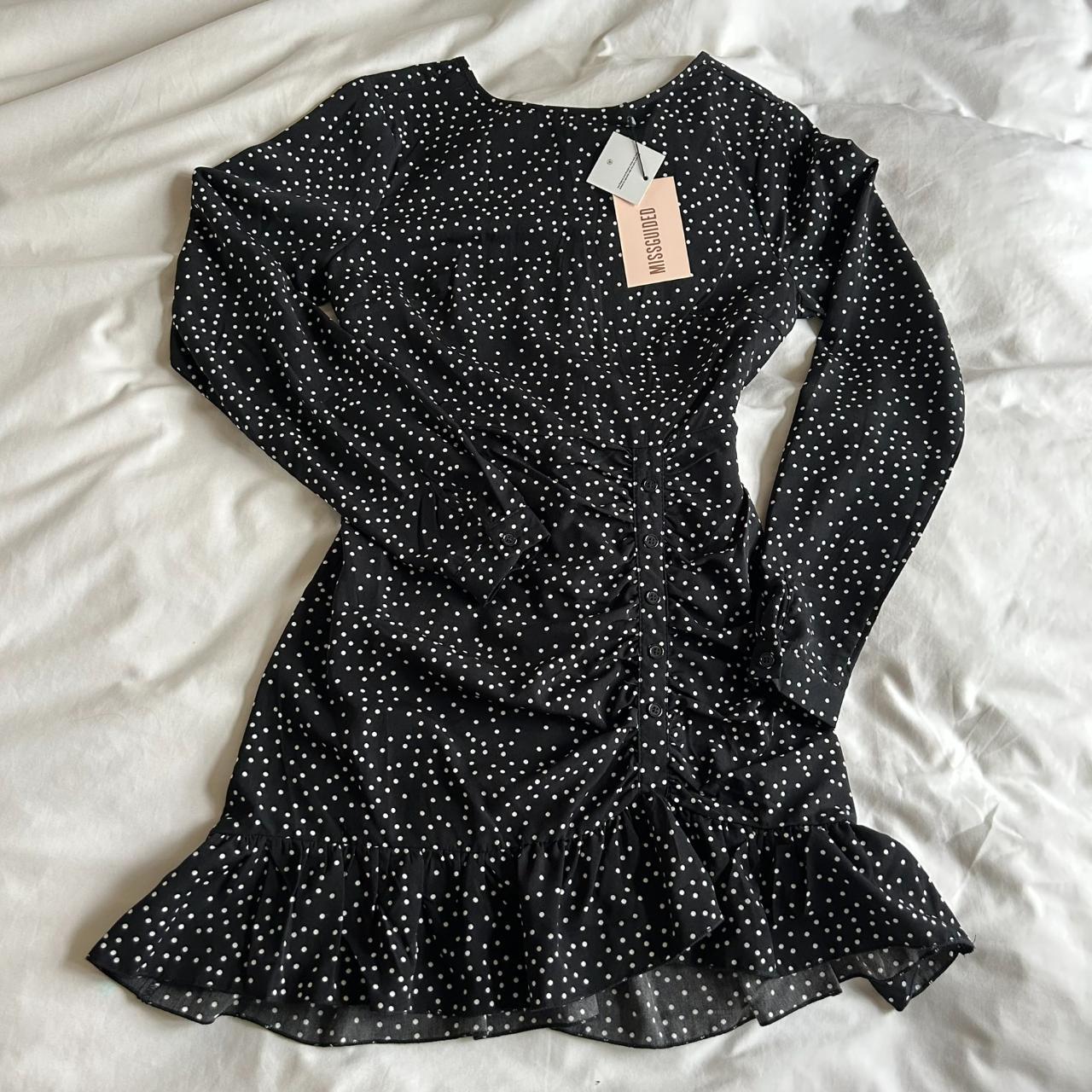 Missguided Black White Polka Dot Long Depop