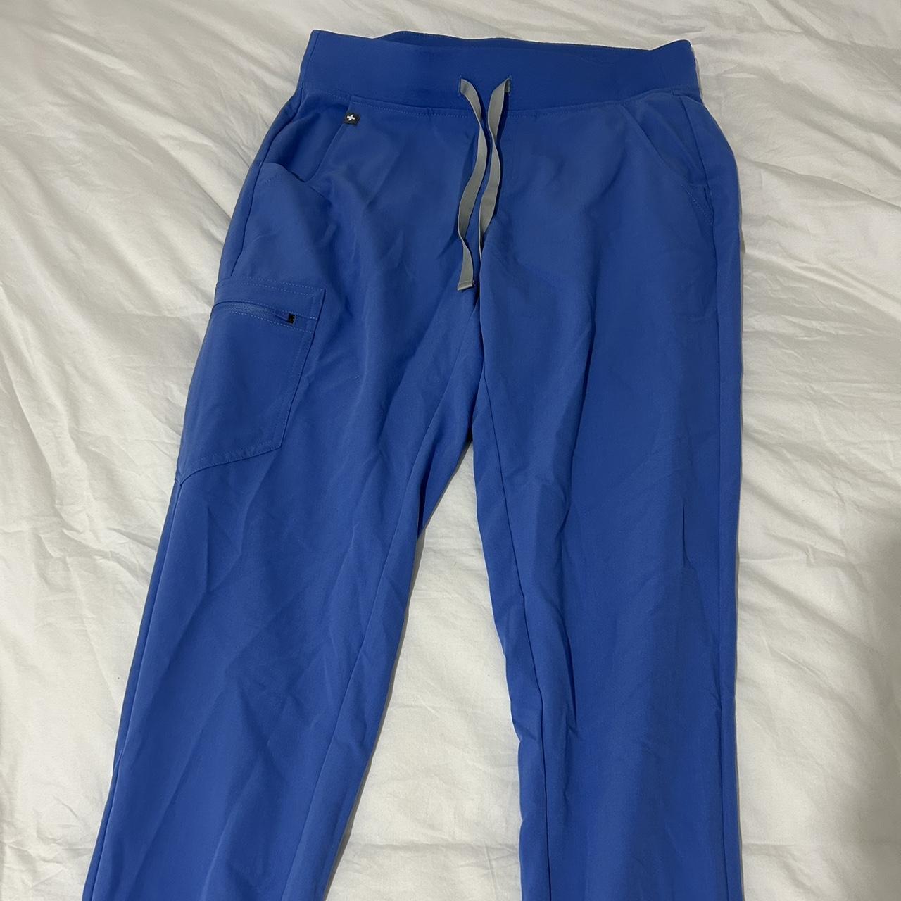 Small blue Figs bottoms, new condition worn once - Depop