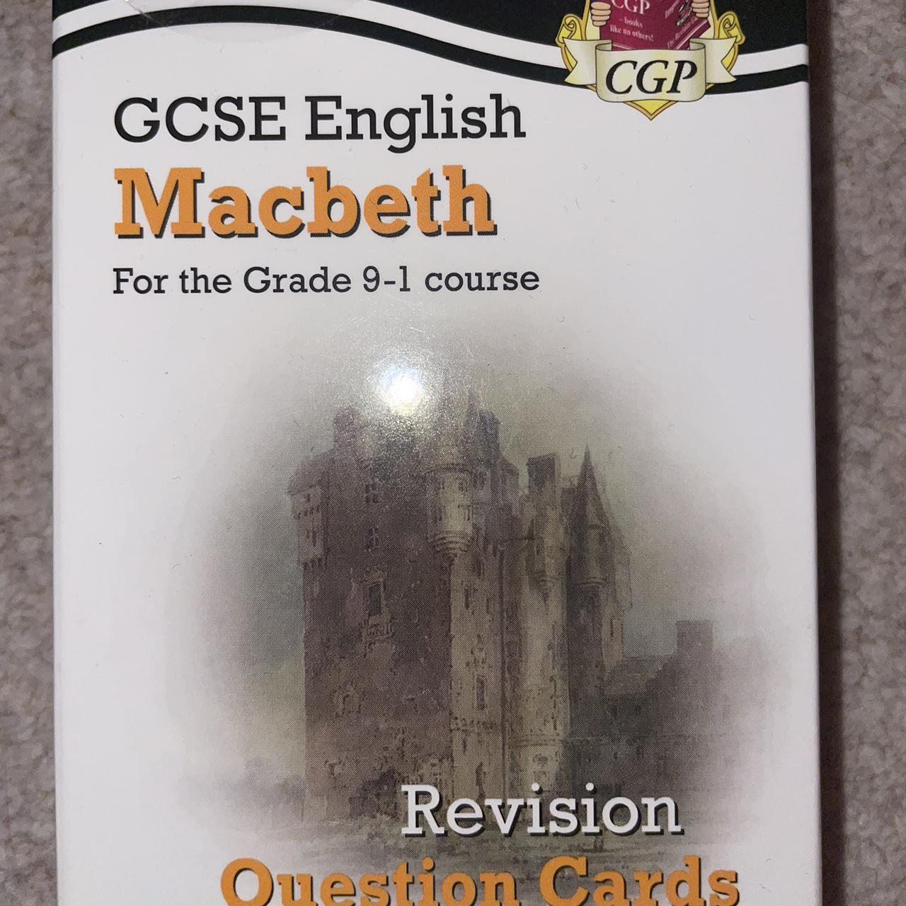 GCSE Macbeth flash cards. Depop