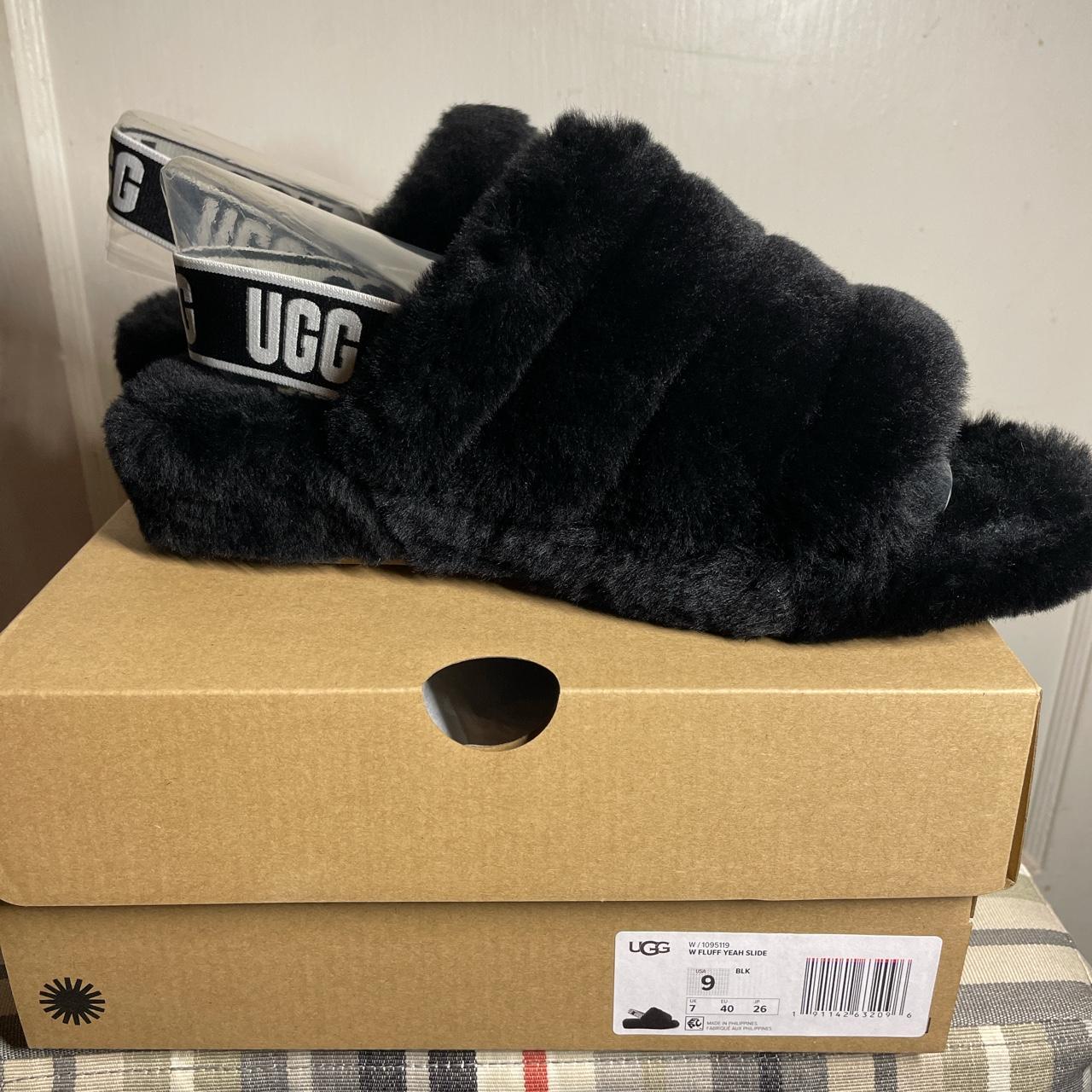 New In Box Women’s order UGG “Fluff Yeah Slide” Black