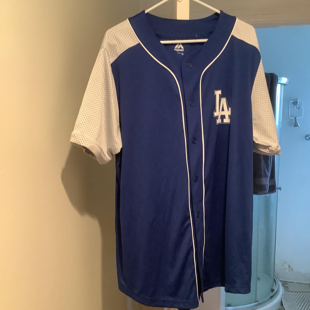 Dodgers Majestic jersey #Dodgers #baseball #blue #Mlb - Depop