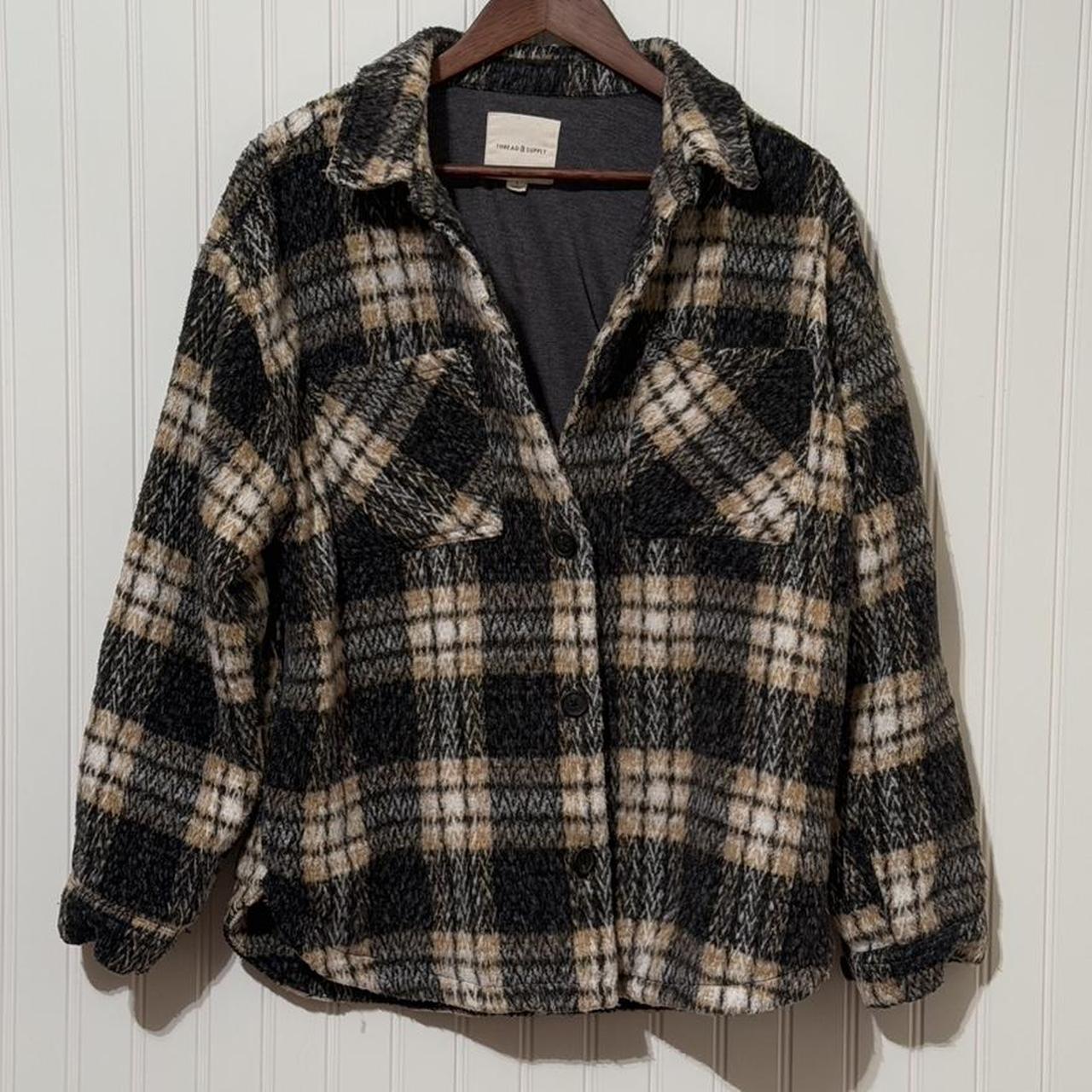 Women's Shacket Jacket - Multi/Black - L – Thread… - image 2