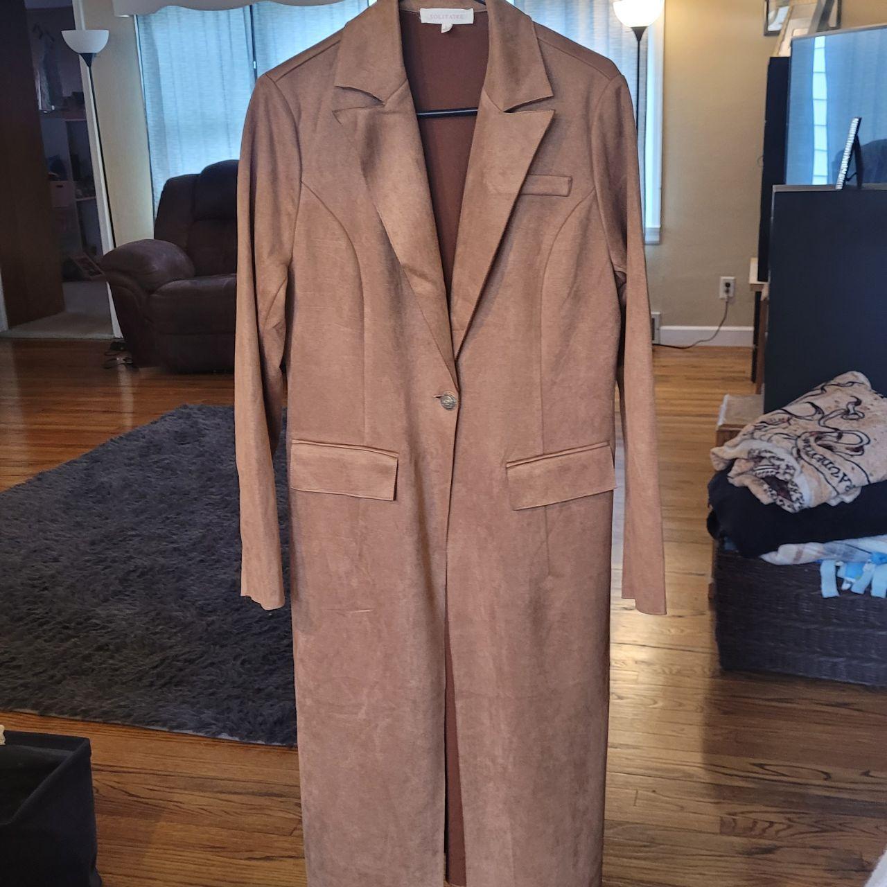 Source Unknown Women's Polyester Jacket - Tan/Bro… - image 1