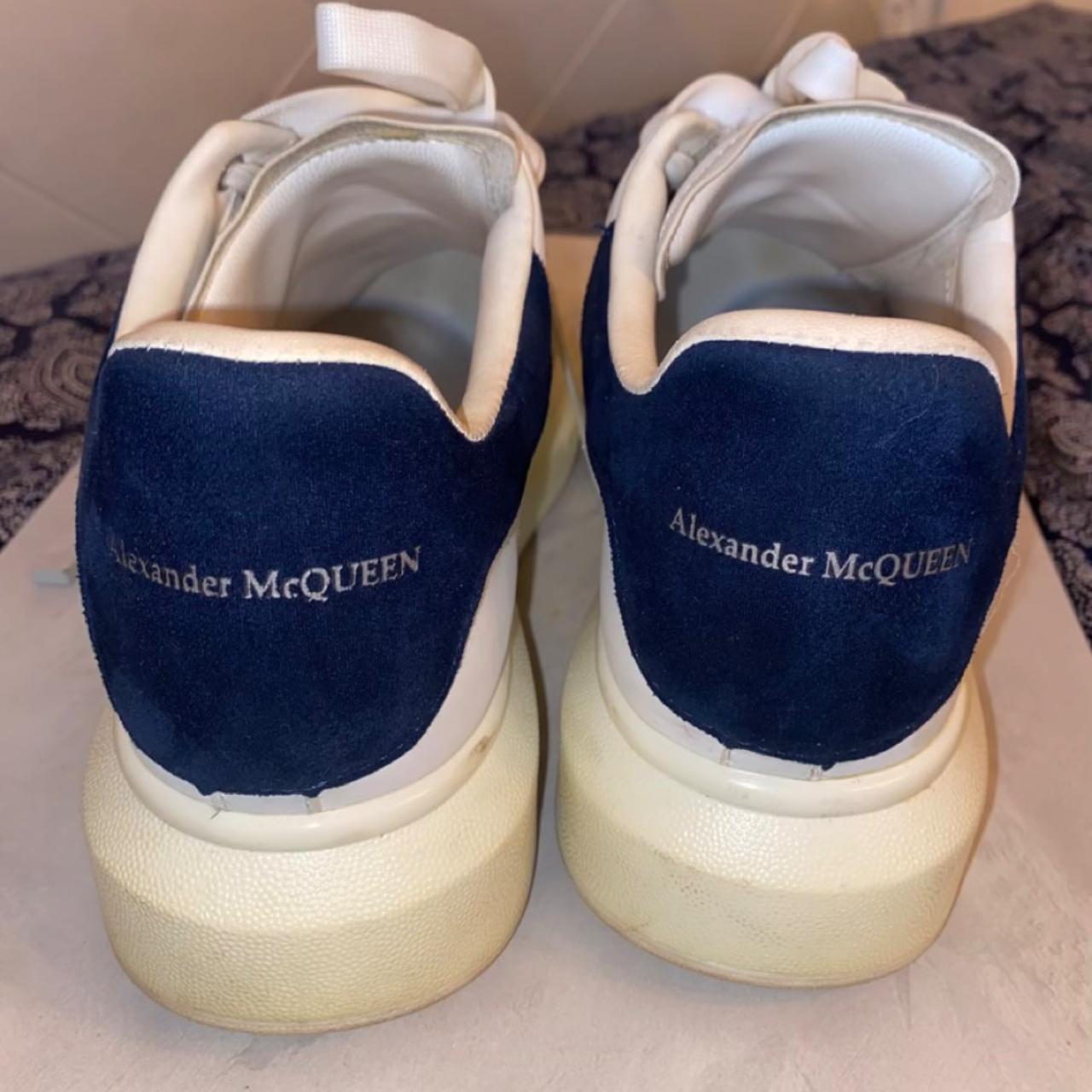 Mens white and blue best sale alexander mcqueen's