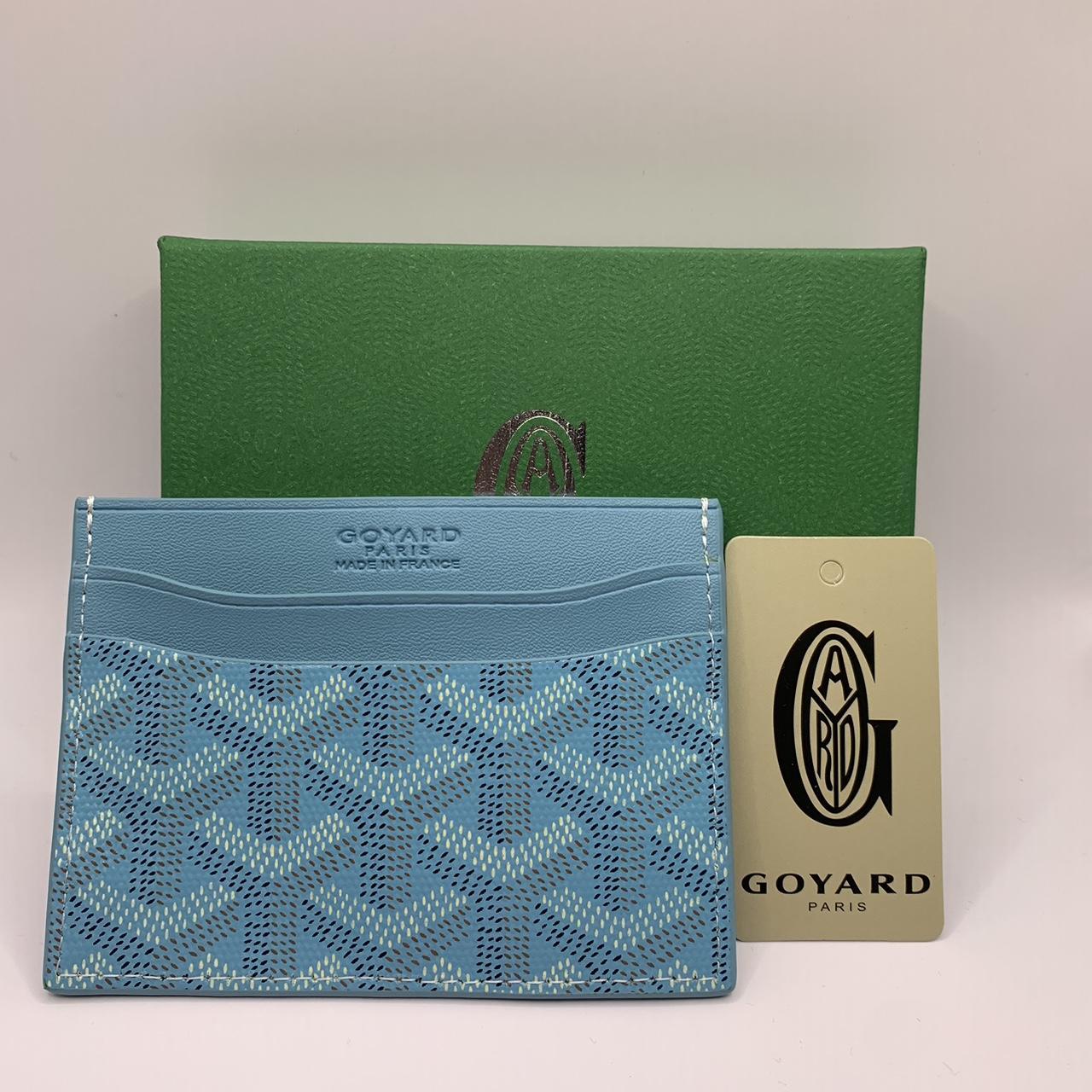 Goyard 'Navy Blue' Saint-Sulpice card wallet Only - Depop