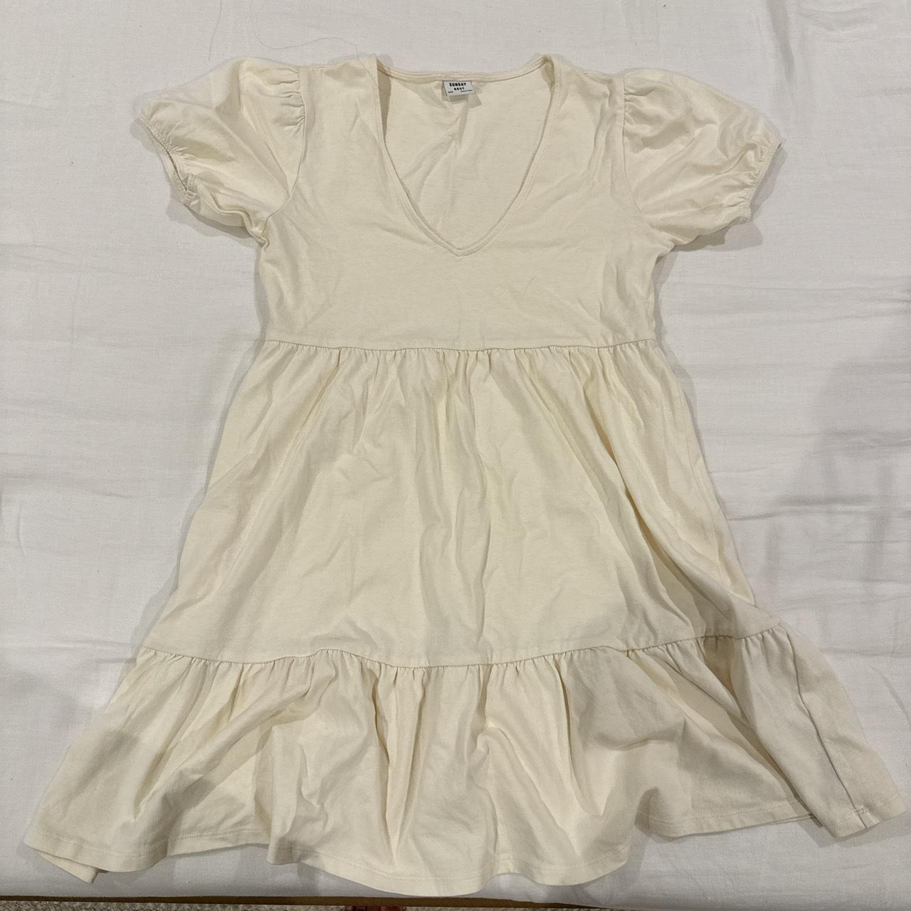 ARITZIA Sunday Best babydoll dress in cream color... - Depop