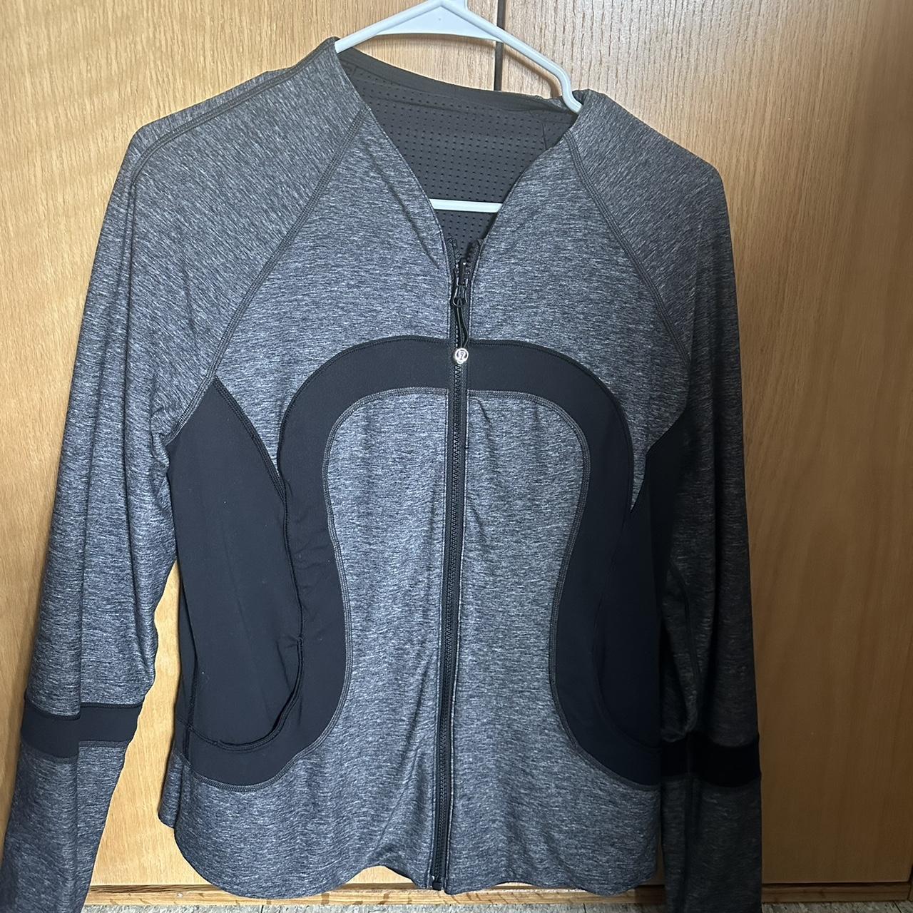 Large Lululemon zip up sweatshirt! Older style, on... Depop
