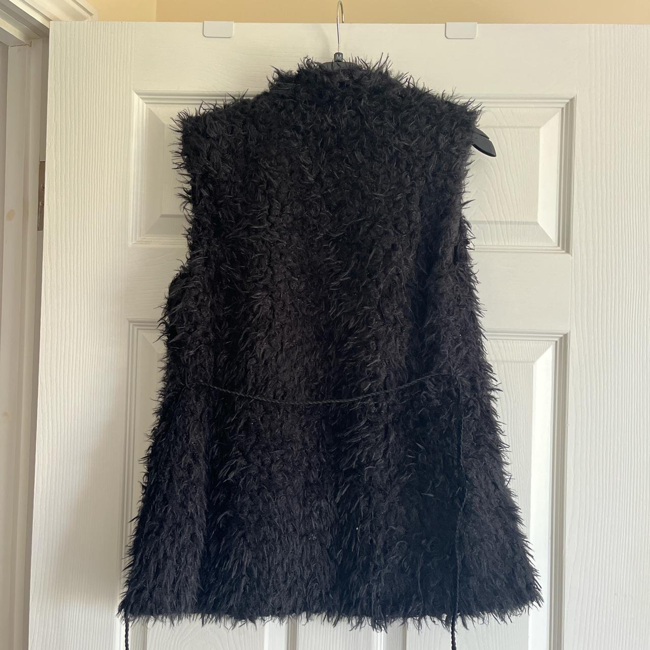 Black fur gilet primark best sale