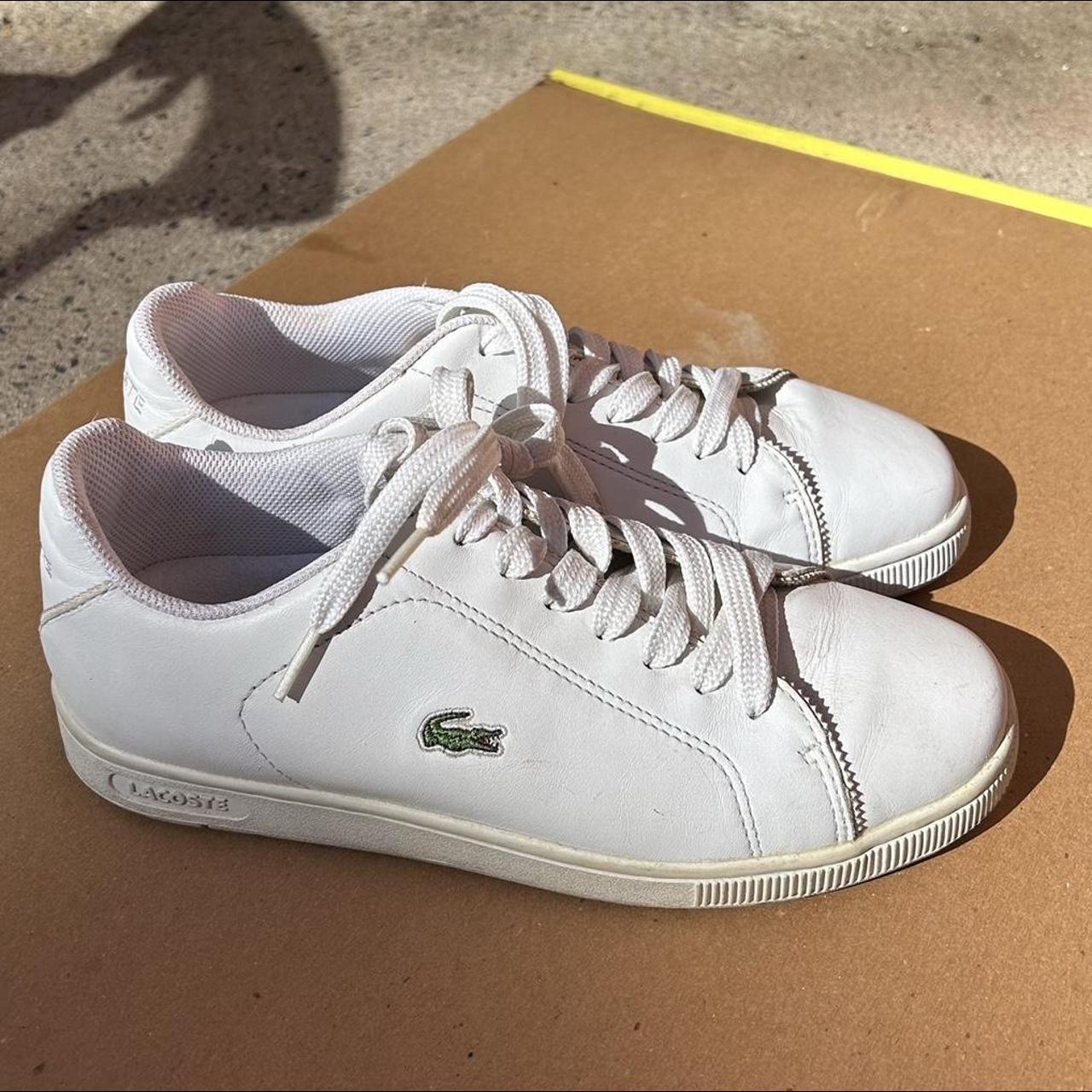 vintage white lacoste carnaby sneakers #lacoste... - Depop
