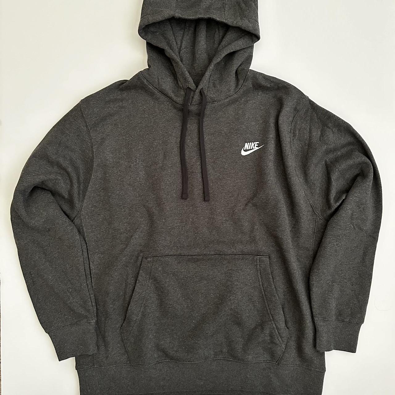 mens grey nike tape hoodie