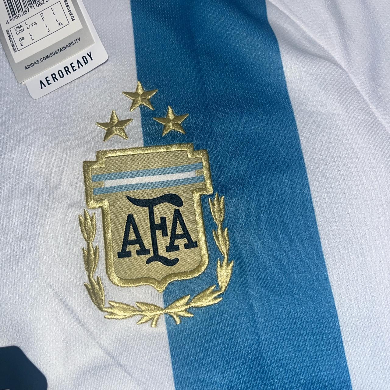 Adidas World Cup 2022 Messi Argentina 3 stars Jersey - Depop