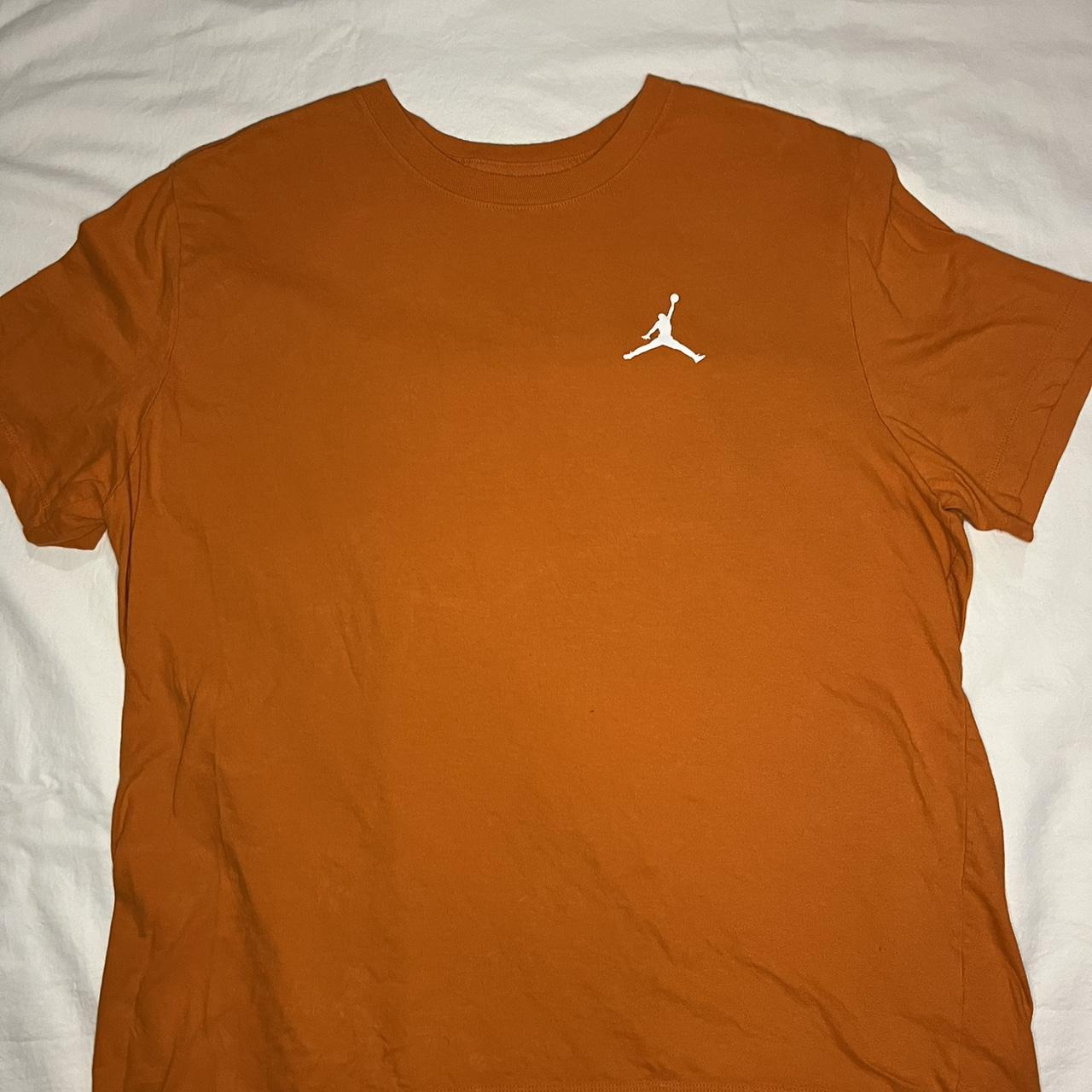 large orange jordan t shirt Depop