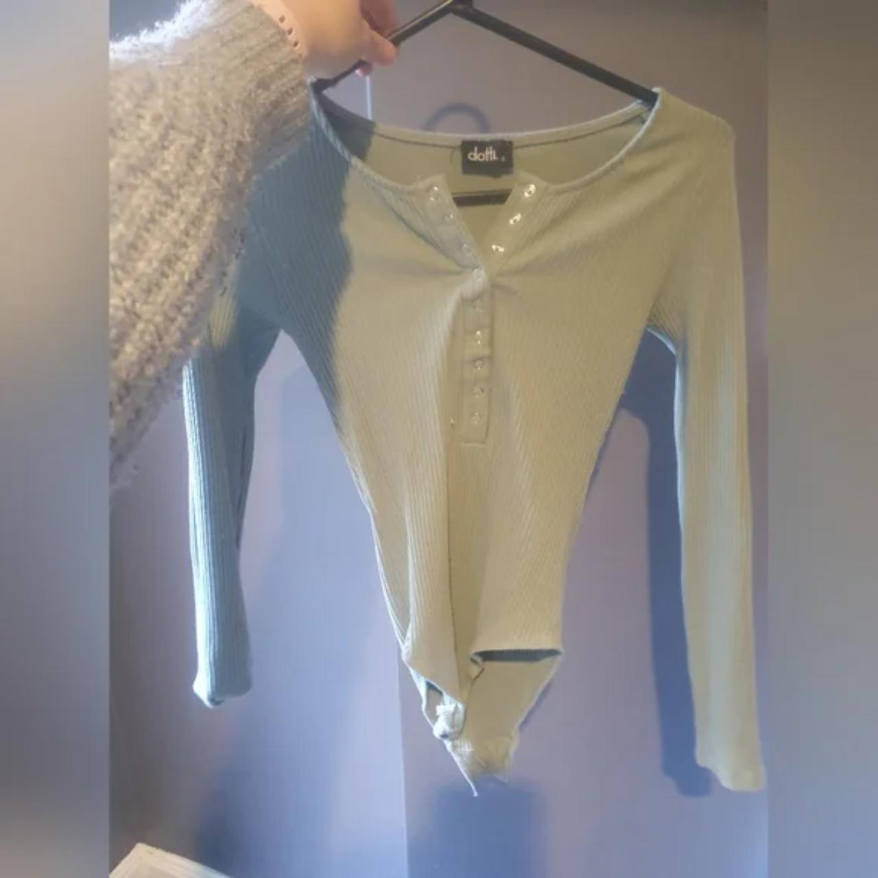 Dotti Long Sleeve Body Suit Green/Khaki dotti... Depop