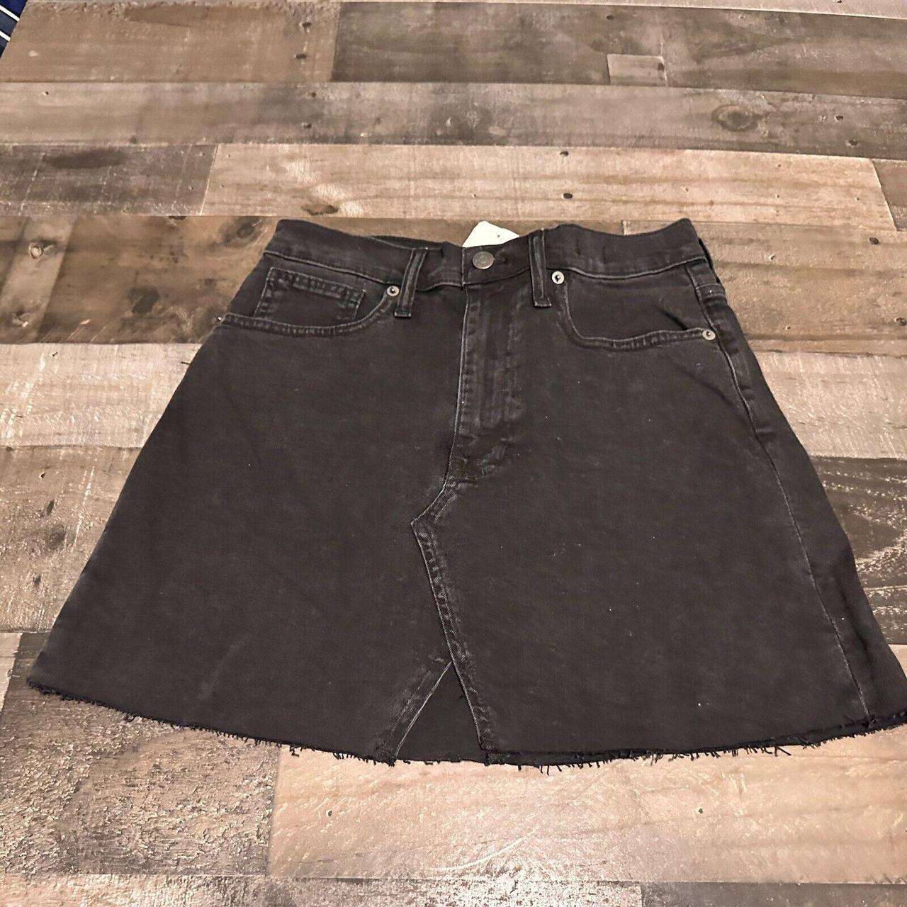Madewell Women's Black Rigid Denim A-Line Mini