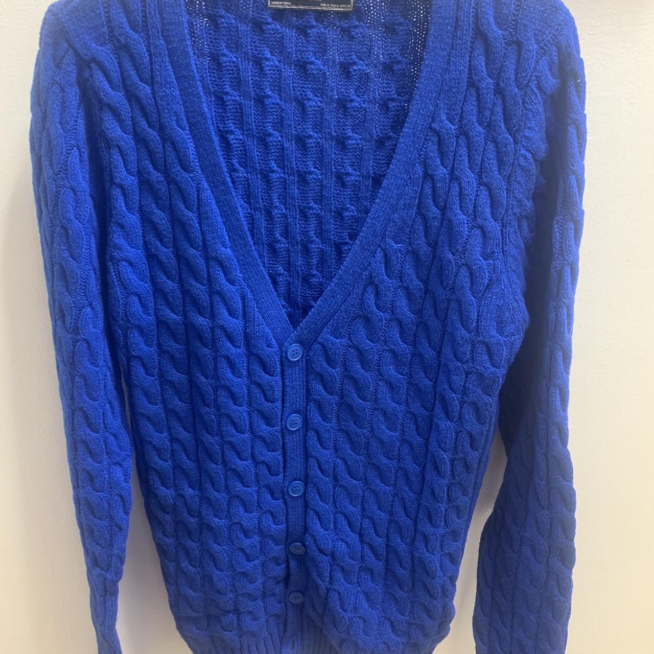 Zara men’s medium denim couture royal blue... Depop