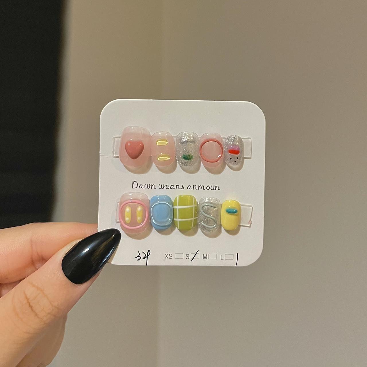 Kitsch Korean style presson nails in size S... Depop