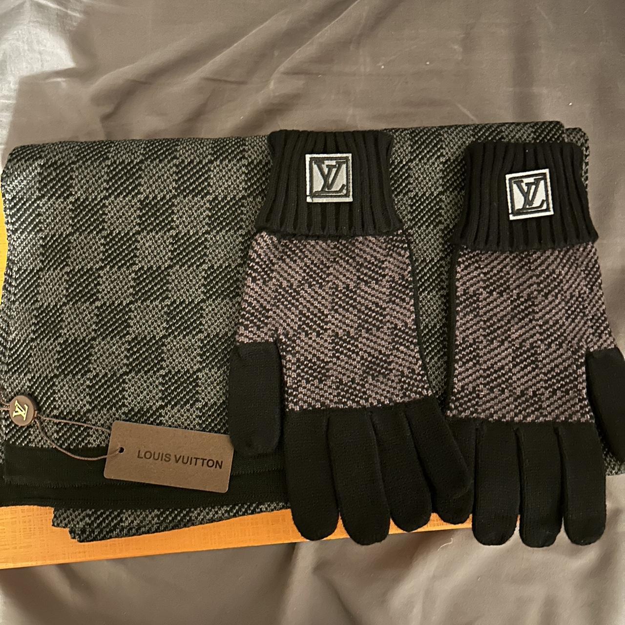 Lv Scarf Beanie And Gloves Set Message Me Before Depop