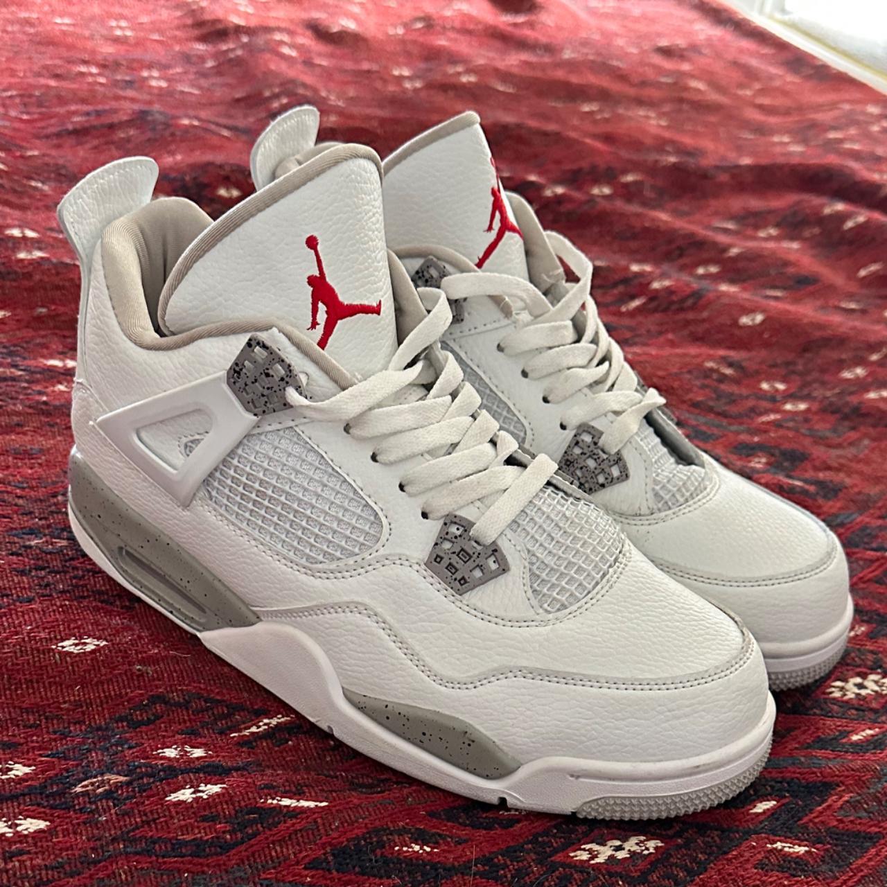 Air Jordans 4 white Oreo’s Great condition,... - Depop