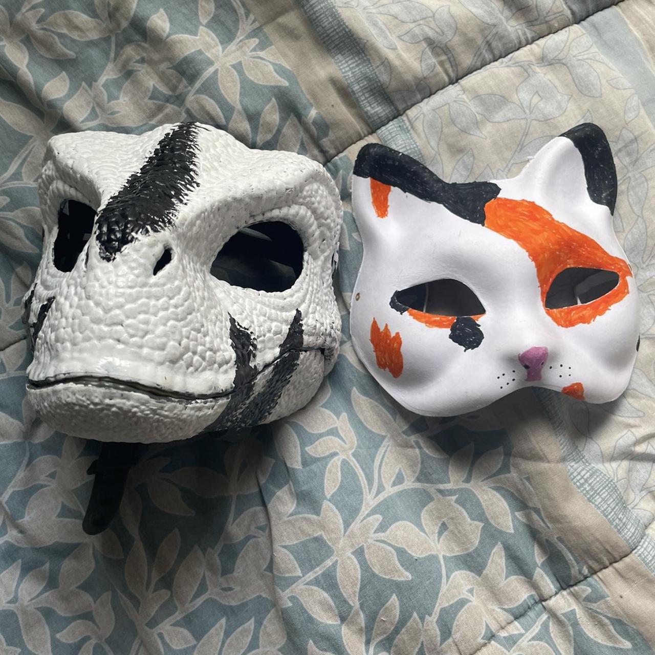 Fursuit mask lot, dino mask not the bestly painted... - Depop