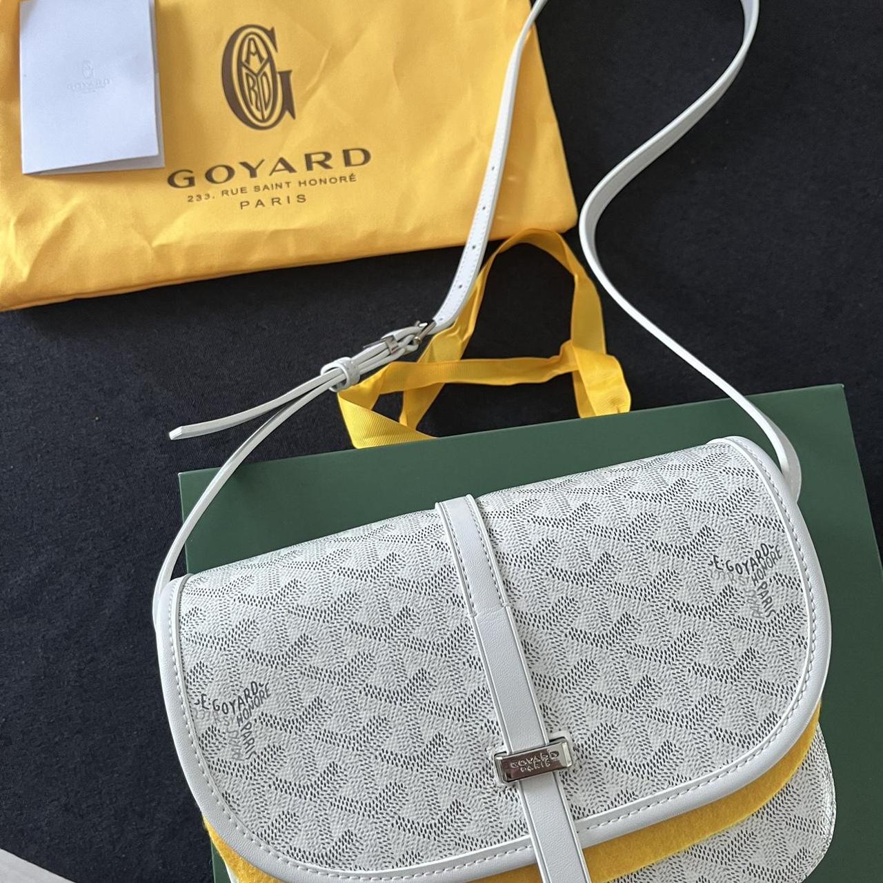 Sacoche Goyard ( Blanche/Grise, intérieur jaune ),... Depop