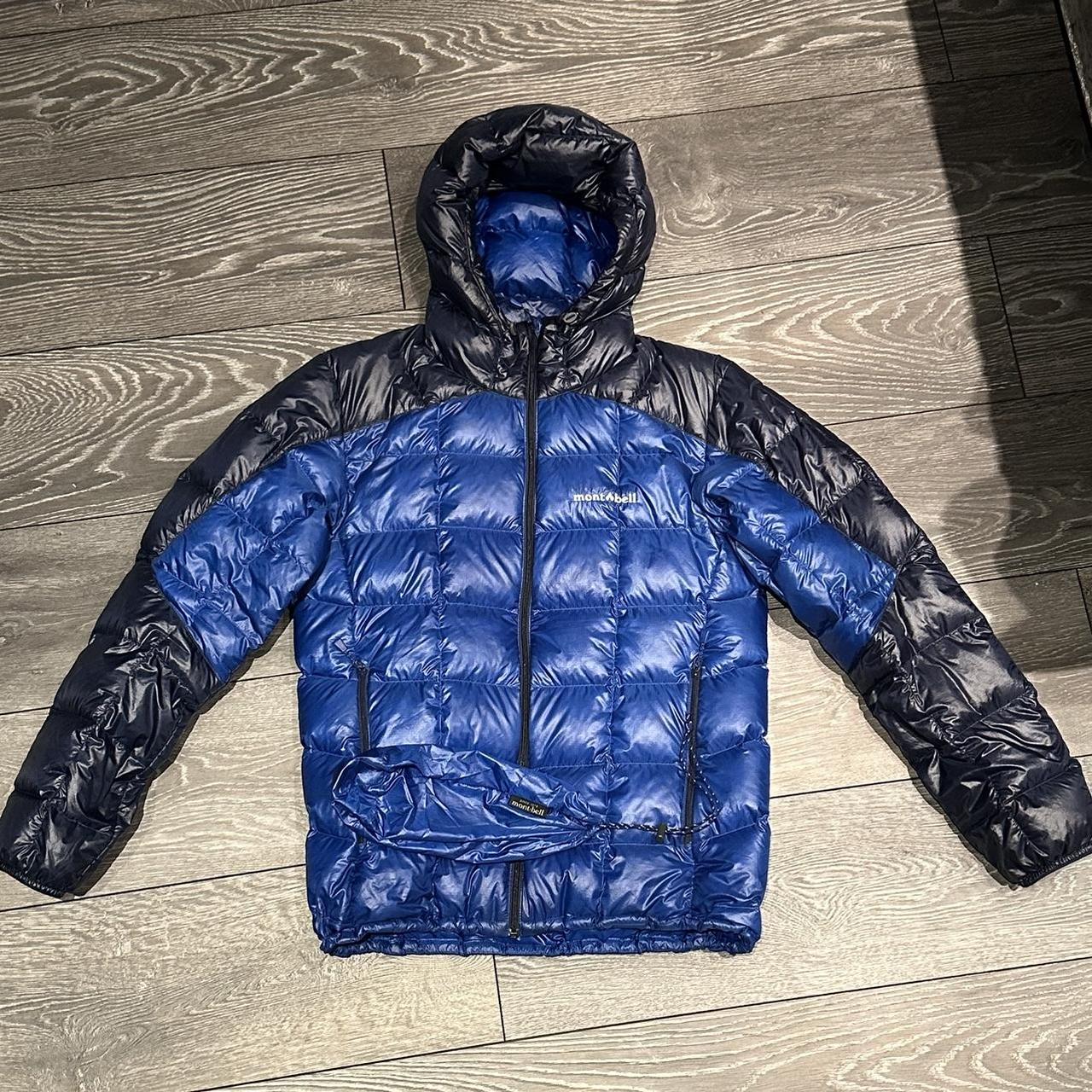 Blue Two Tone Montbell Puffer Size M Length - - Depop