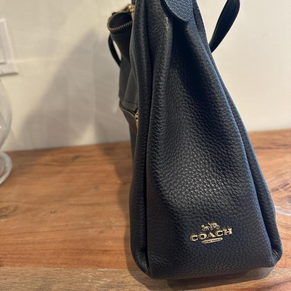 Black leather purse with gold hardware vintage coach | Depop