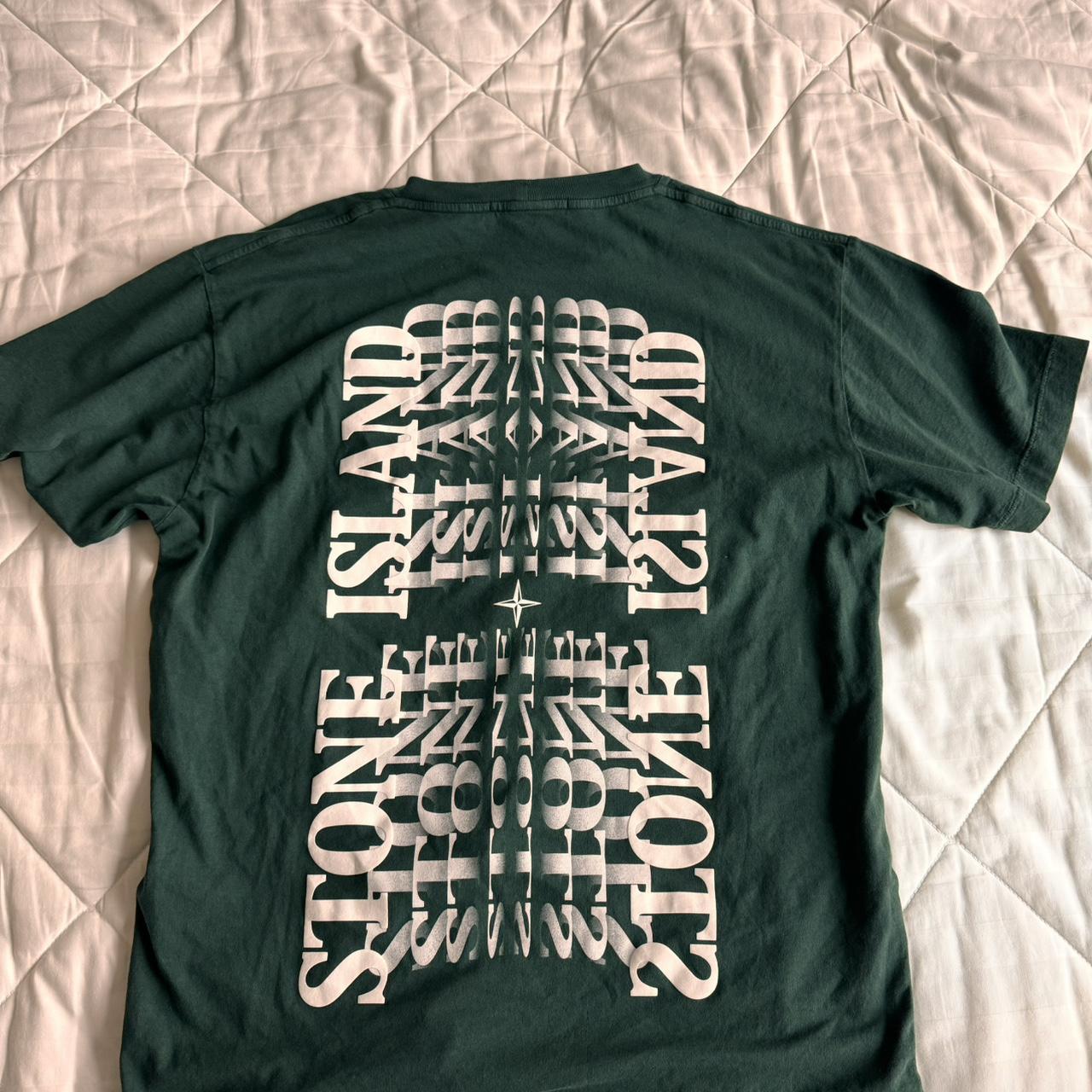 Stone island green t-shirt. Size small and worn once. - Depop