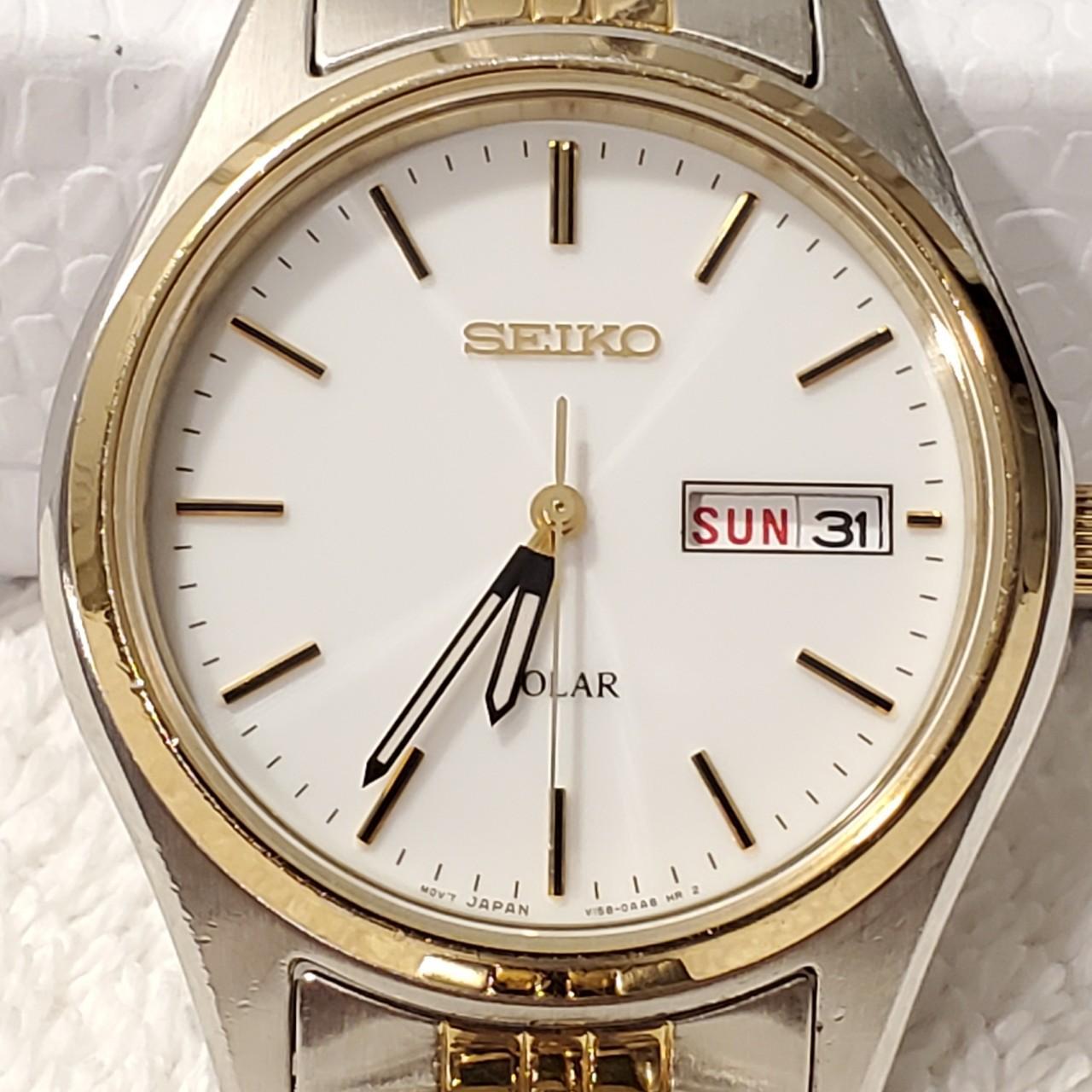 Seiko solar on sale day date watch