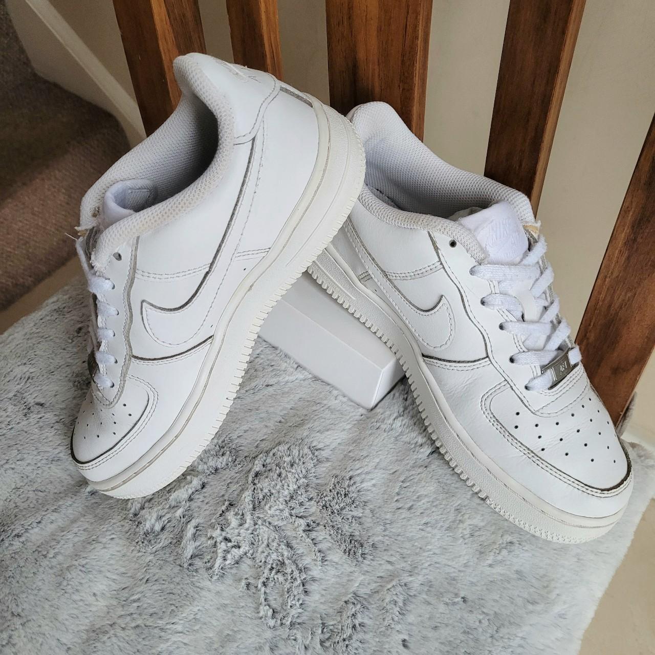 Nike Air Force 1 Low Triple White Trainers - Uk Size... - Depop