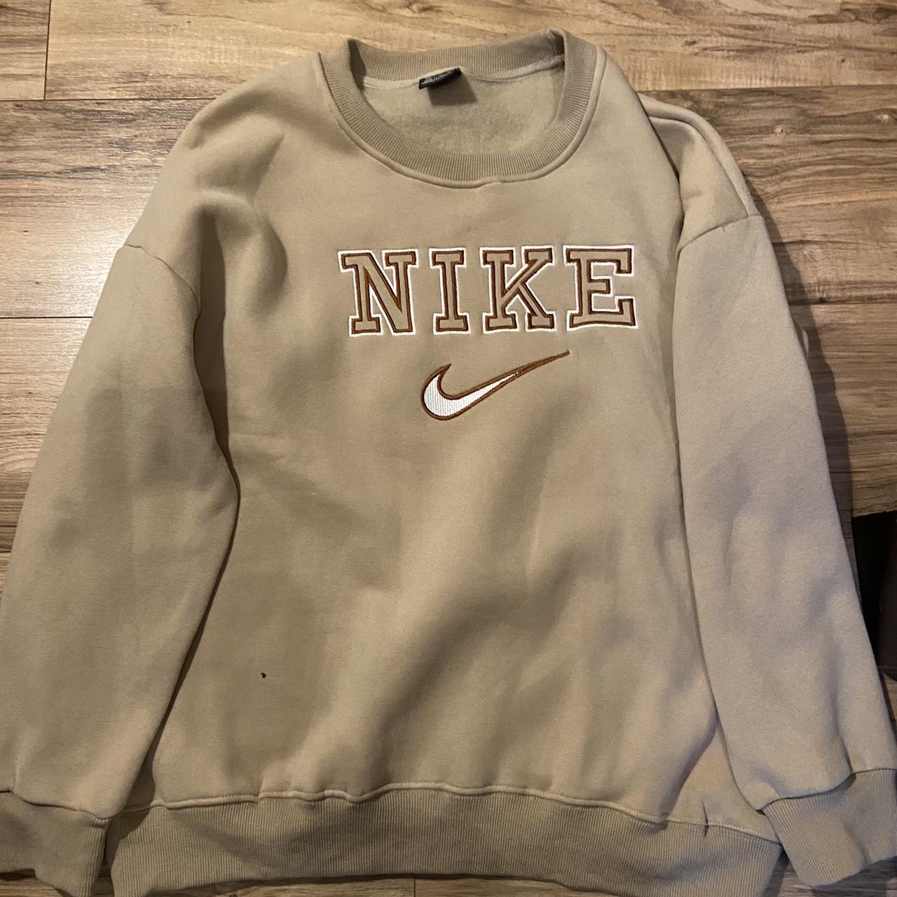 tan nike sweater