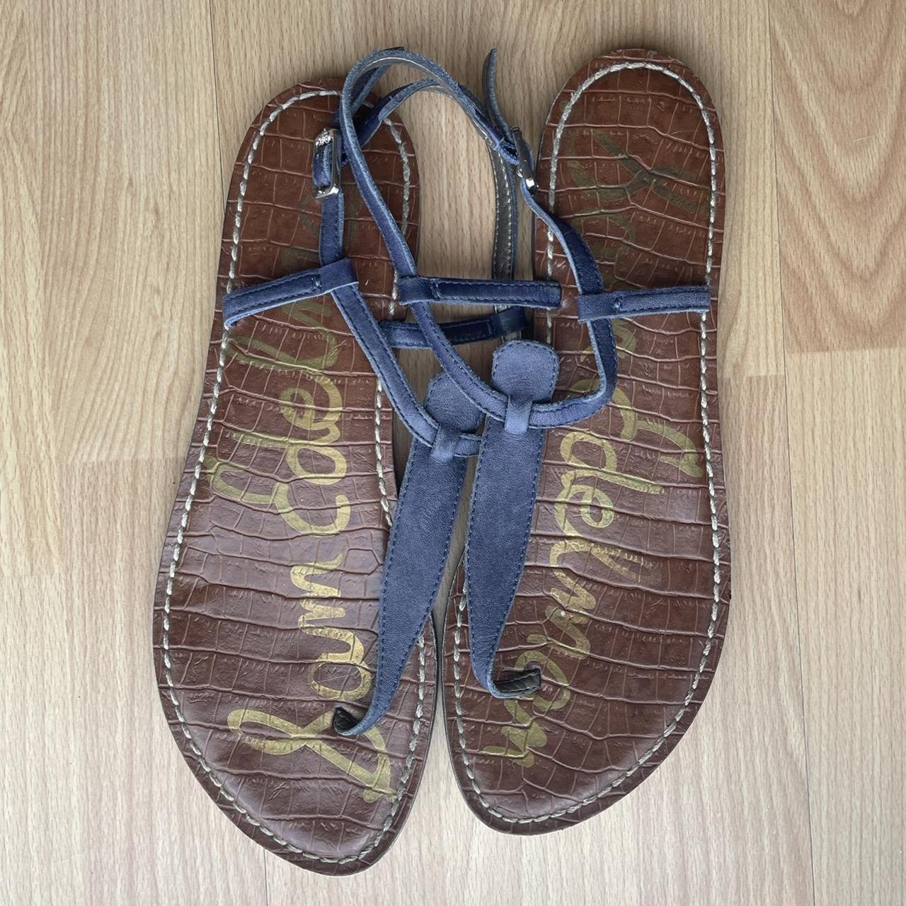 Size 8.5 Navy Blue Sam Edelman Sandals Depop