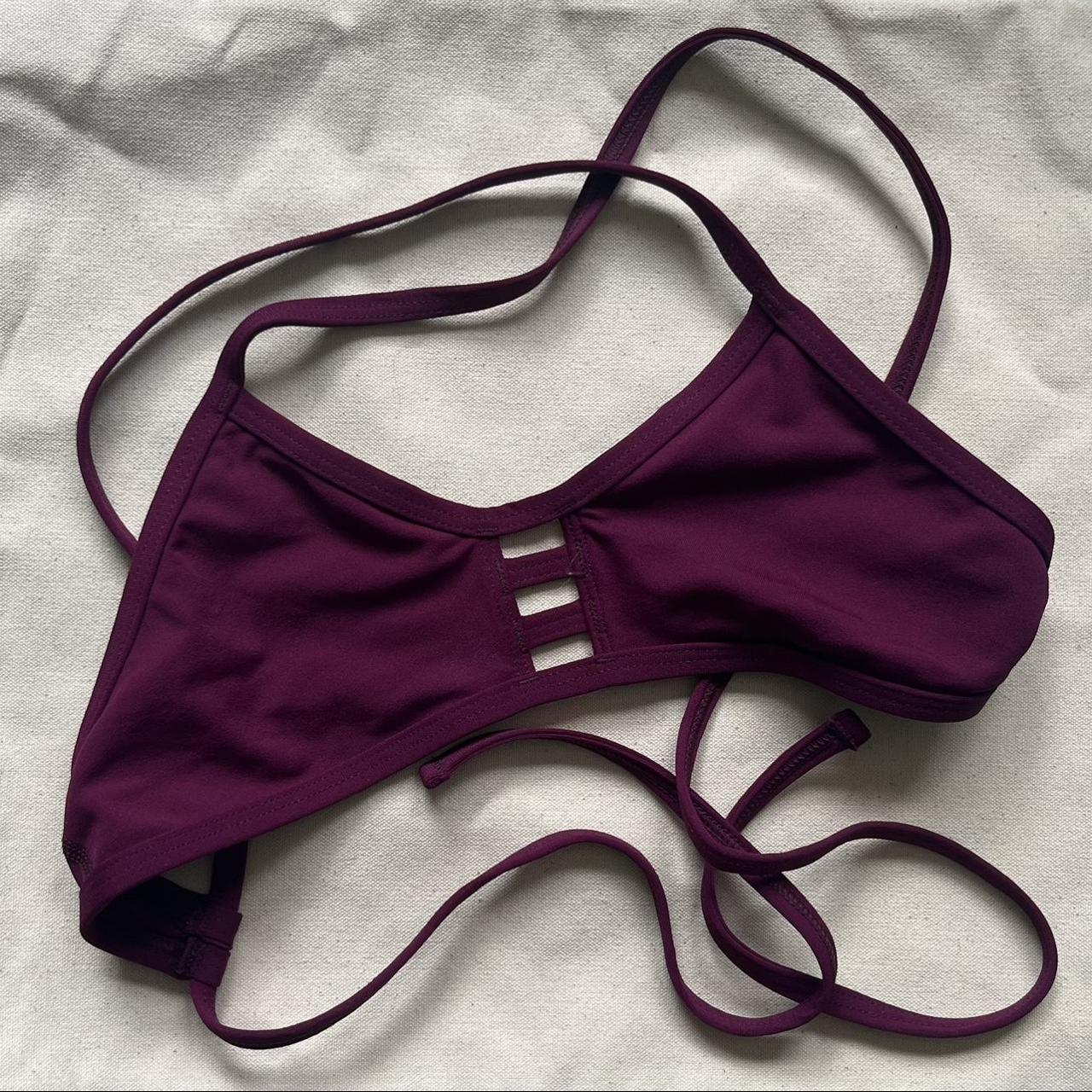 Jolyn Small Maroon Tomcat” Bikini Top Only Worn A Depop