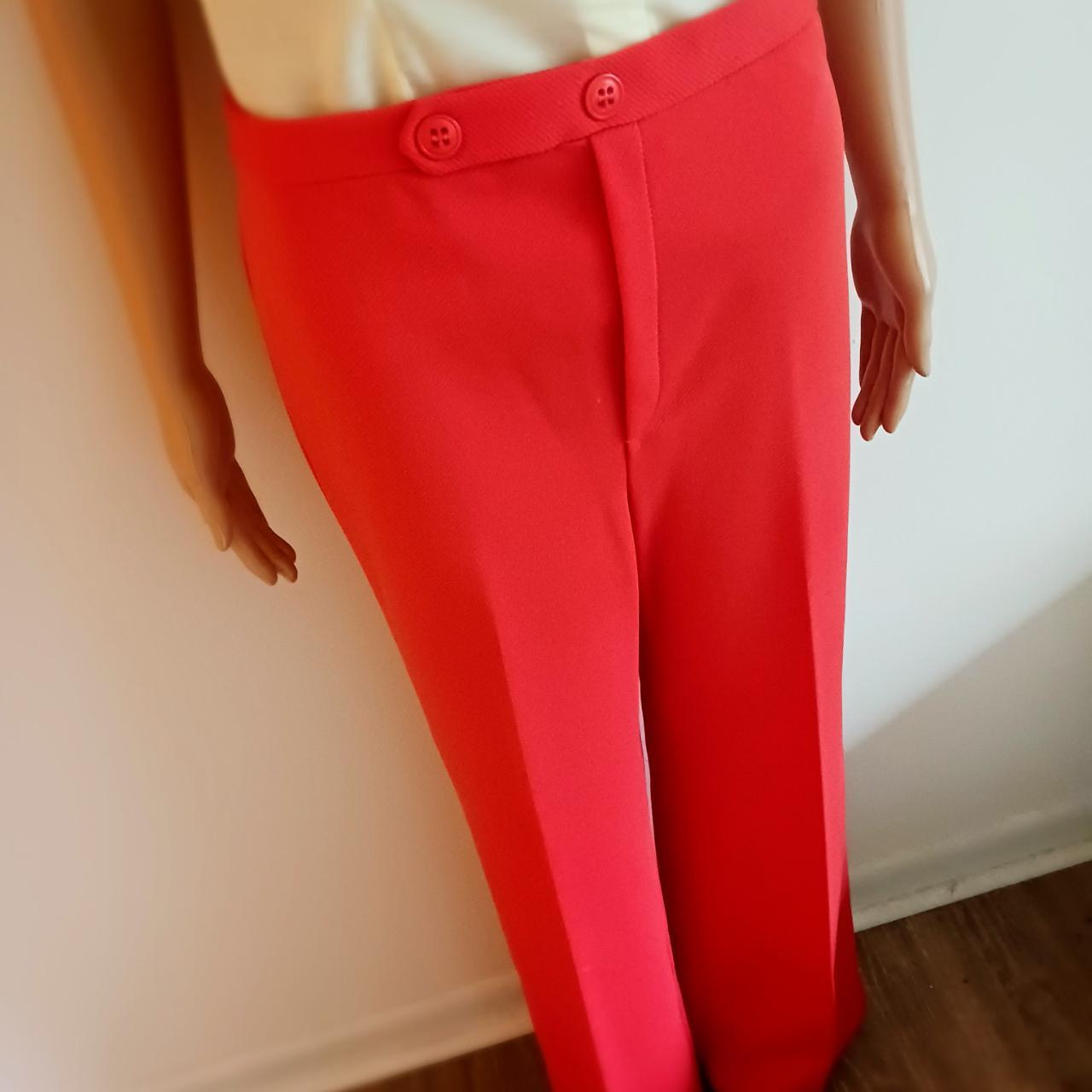 70's Bright Orange bell bottoms. High-Waisted,... - Depop