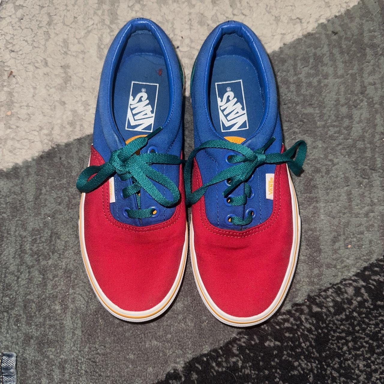 Red green blue and yellow vans. Size 5.0 U.S Men. Depop