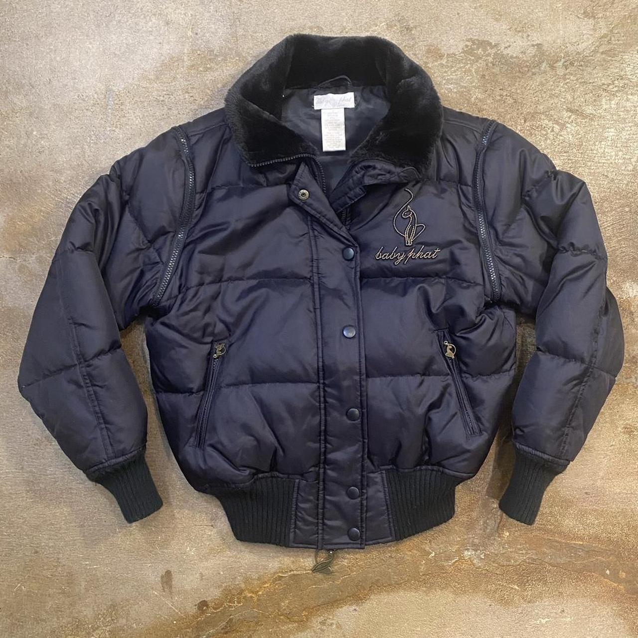 【激レア】 baby phat ダウンジャケット　ブラック　ファー付 Baby phat-jacket - Depop