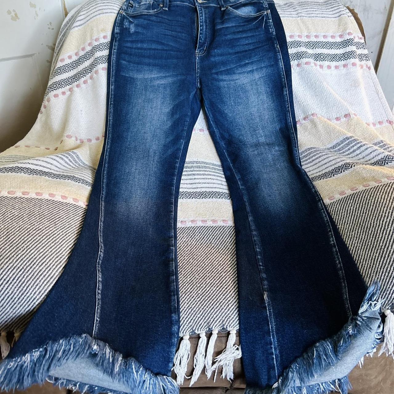 Size 15/31 Kancan boutique style fringe flares!... Depop