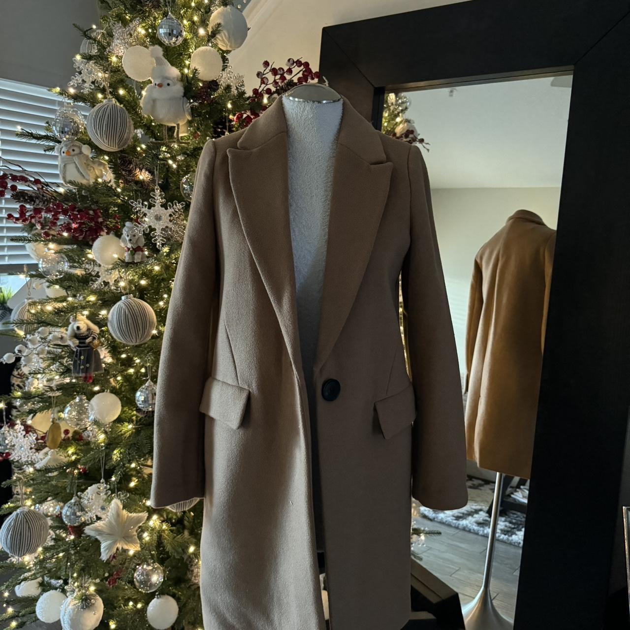 Zara long coat brand new condition only worn once - Depop