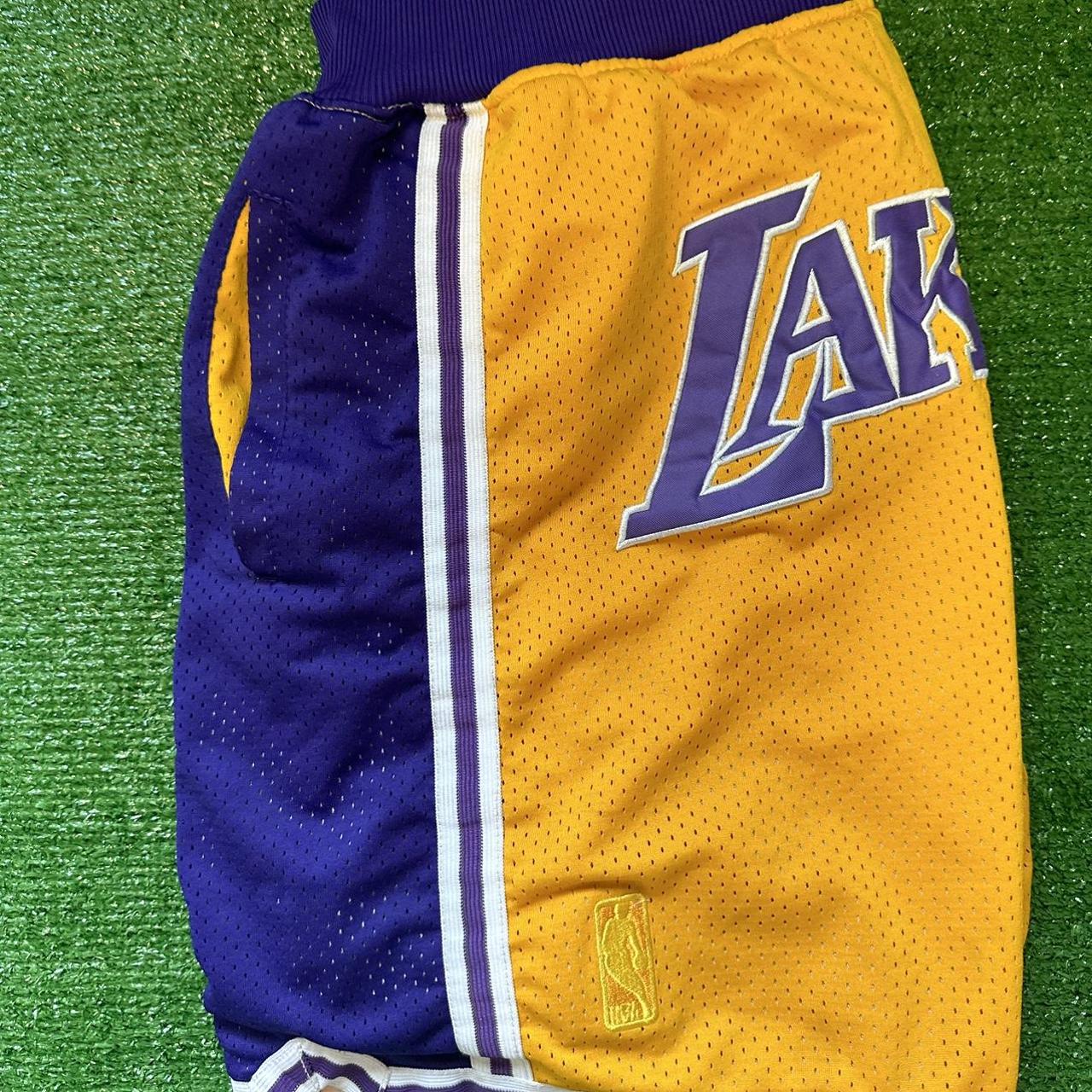 JUST DON Los Angeles Lakers Denim Shorts 100% cotton - Depop