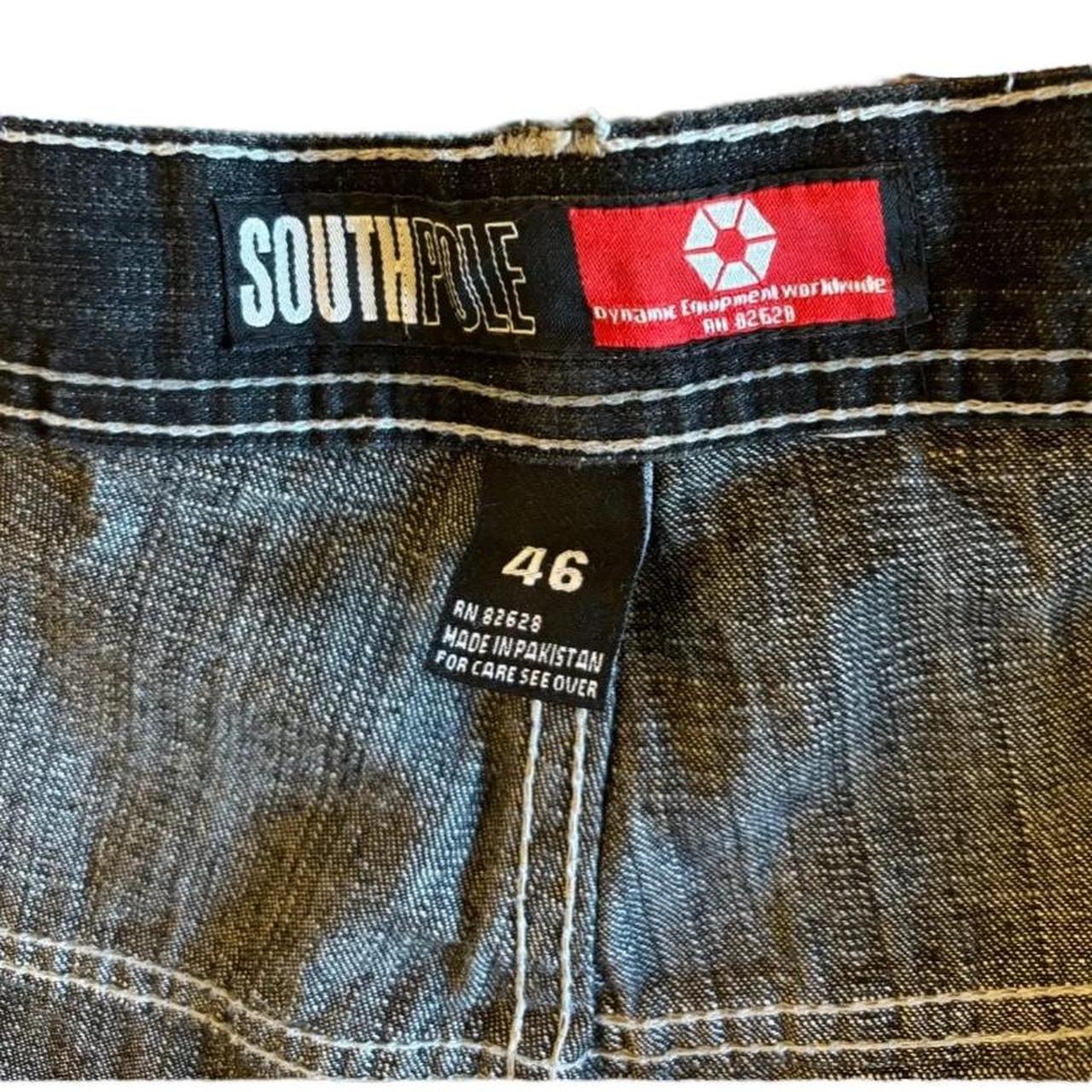 Black and grey dark wash southpoles *RARE* size... - Depop