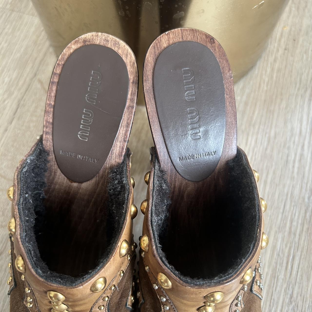 Miu Miu Women's Mules - Brown/Tan - US 7 – MIU MI… - image 6
