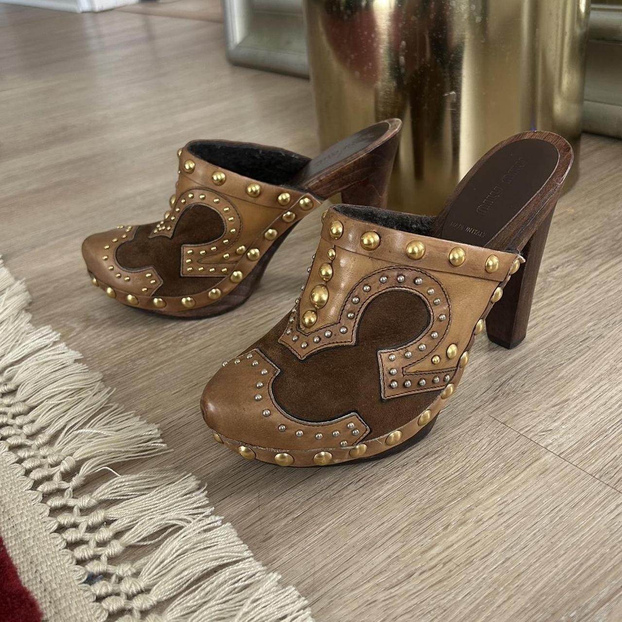 Miu Miu Women's Mules - Brown/Tan - US 7 – MIU MI… - image 8