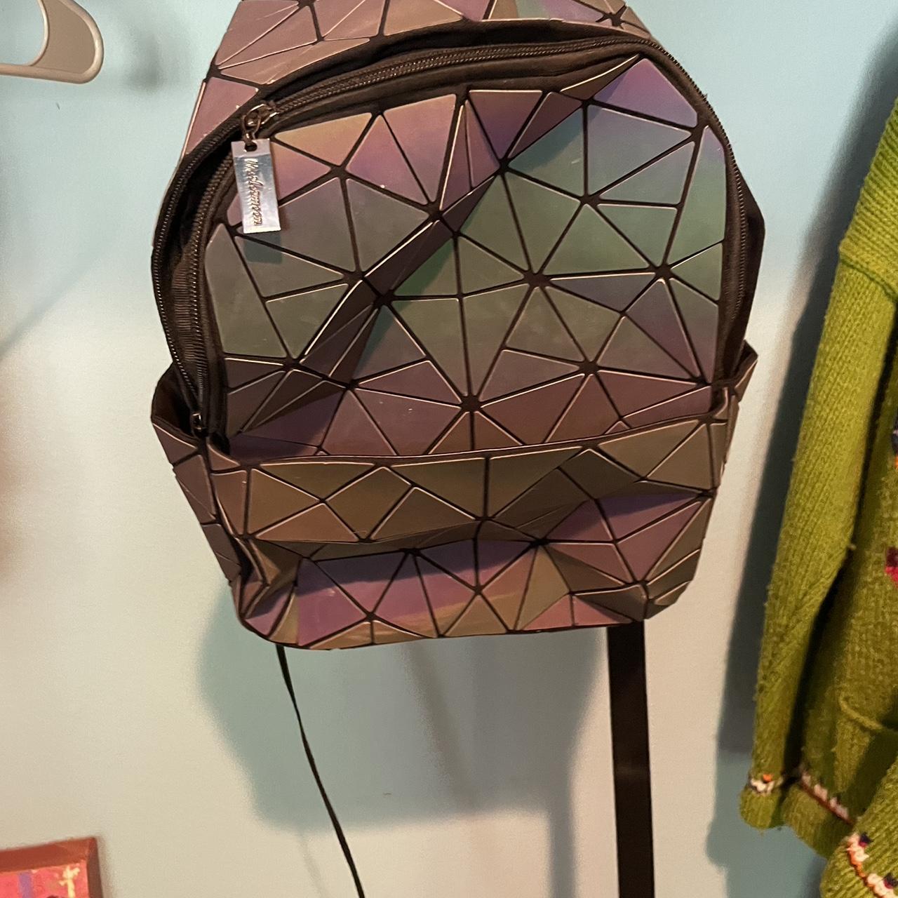 Iridescent geometric backpack best sale