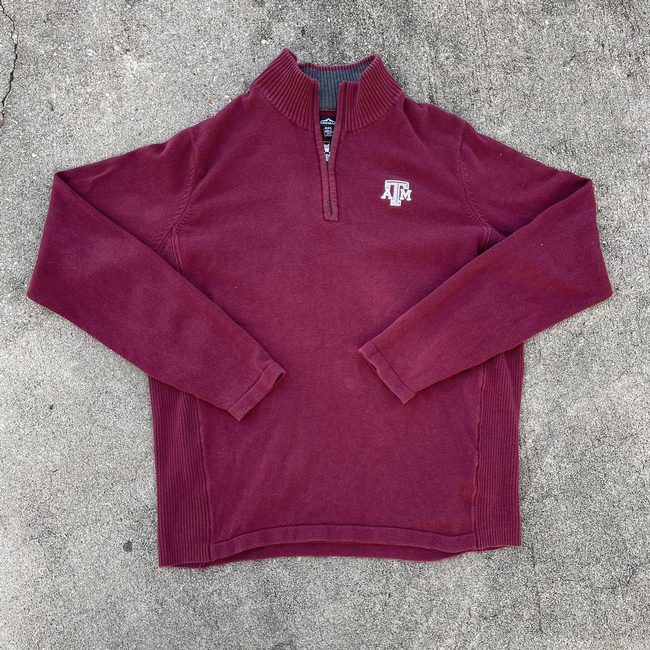 Vintage Texas A&M quarter zip fleece jacket Size... - Depop