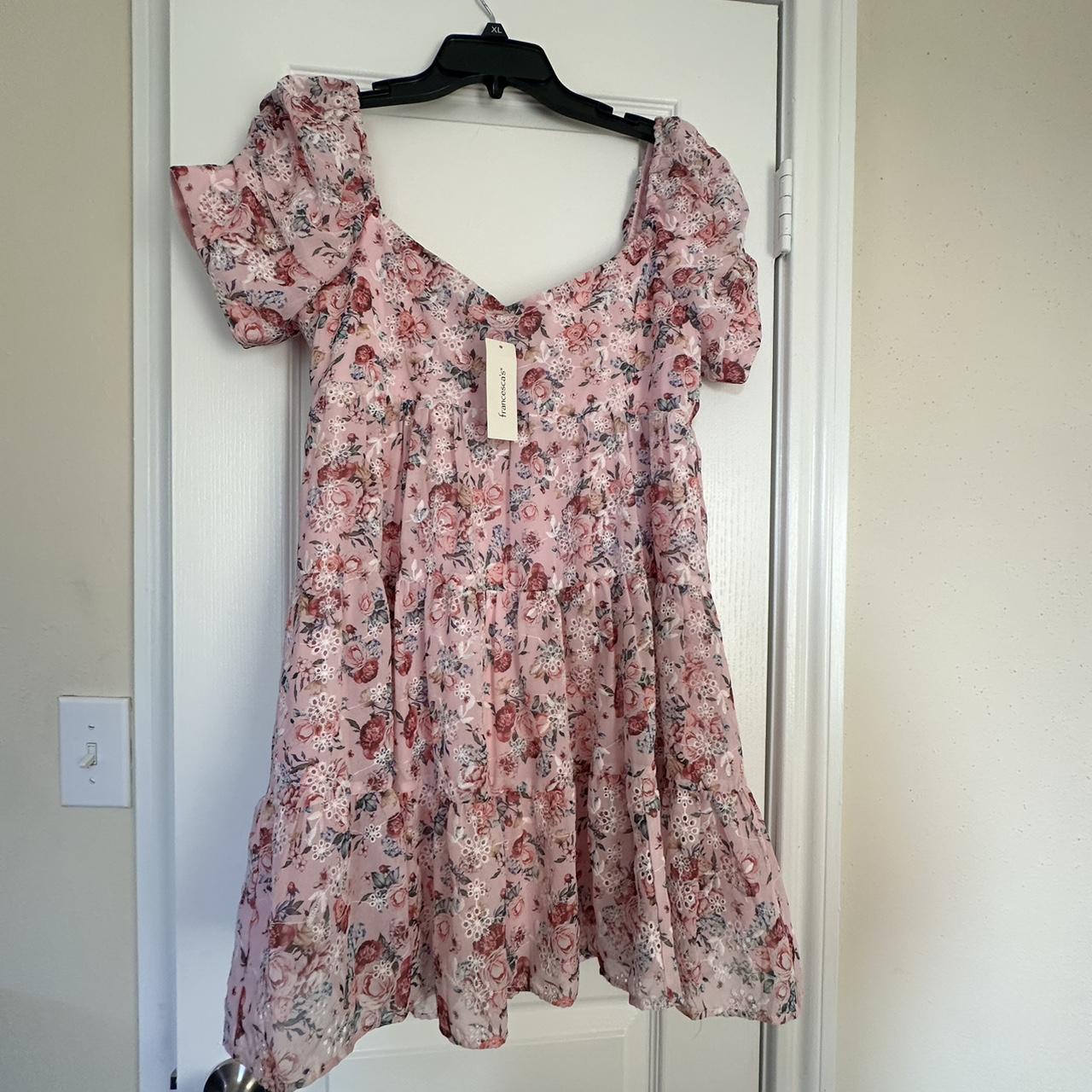 Floral, Low Cut Lace Dress. Medium Sized. Brand New; - Depop