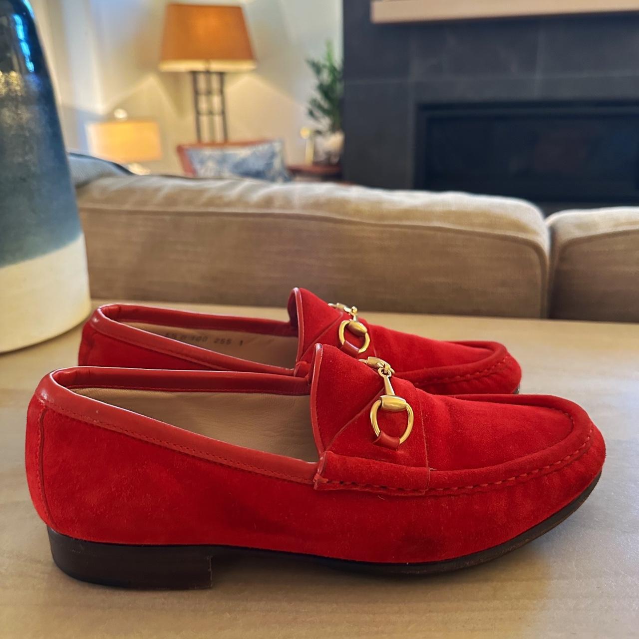 Mens red gucci on sale loafers