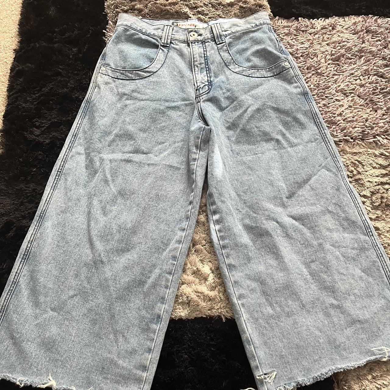 lightwashed 32W 30L JNCO 101 twin cannons, only worn... - Depop