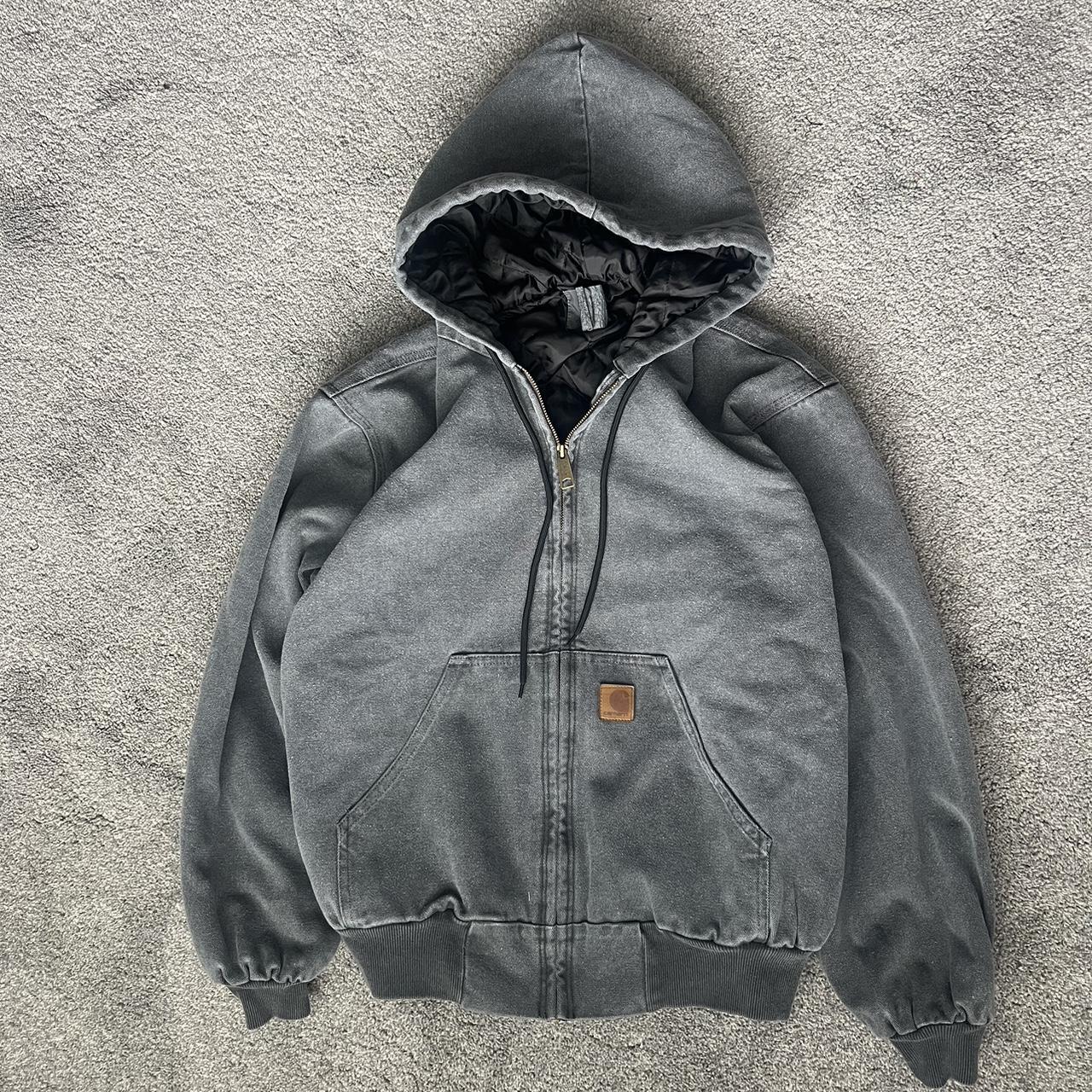 Grey Carhartt j130 jacket Size : Large Light use,... - Depop